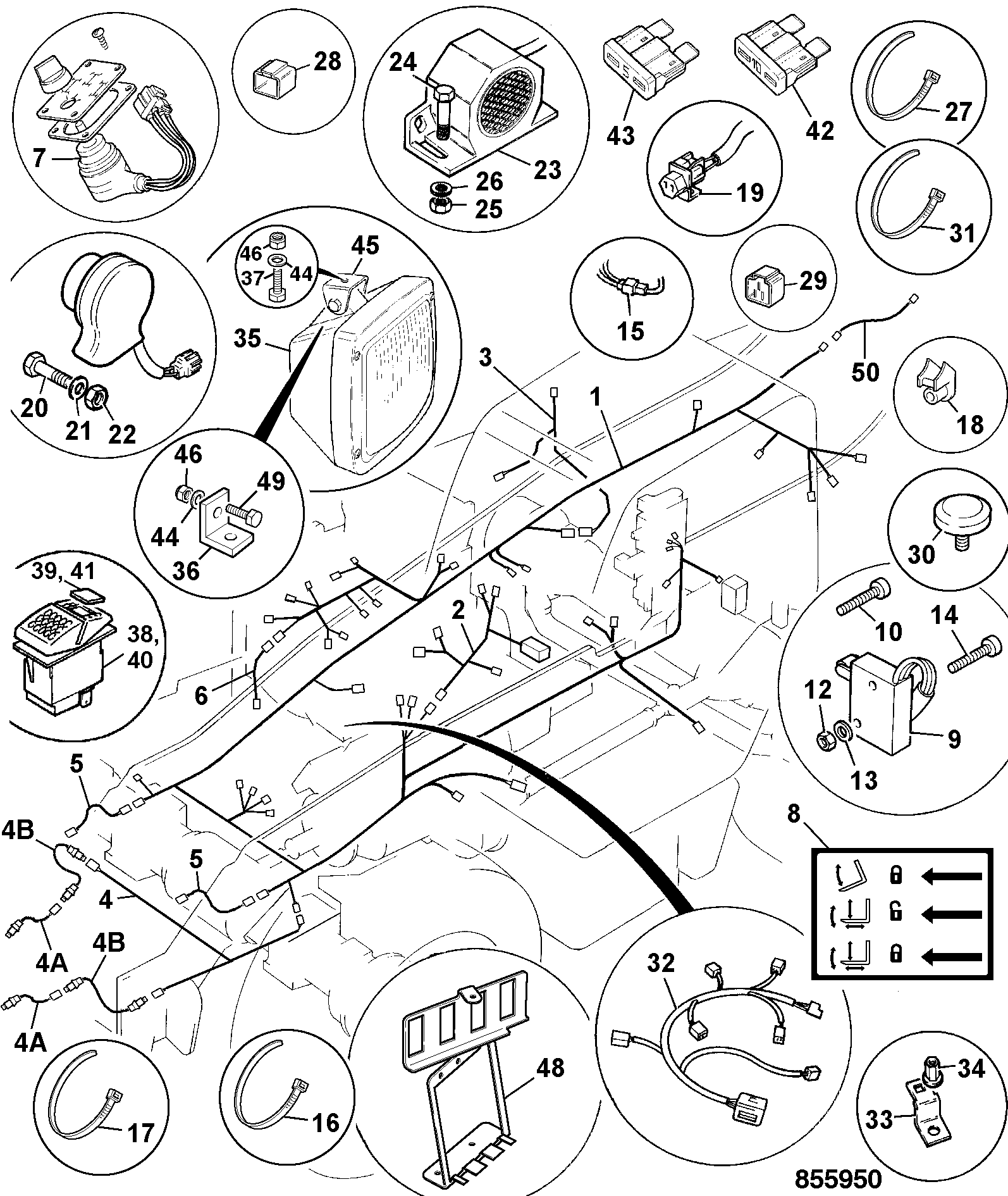 Жгут проводов 332/C4892 JCB