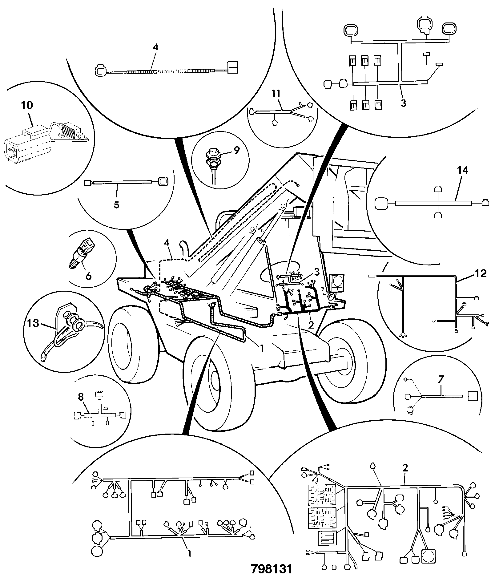 Жгут проводов 721/11874 JCB