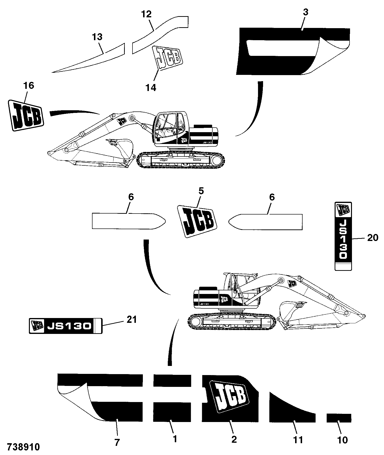 Наклейка 817/18900 JCB