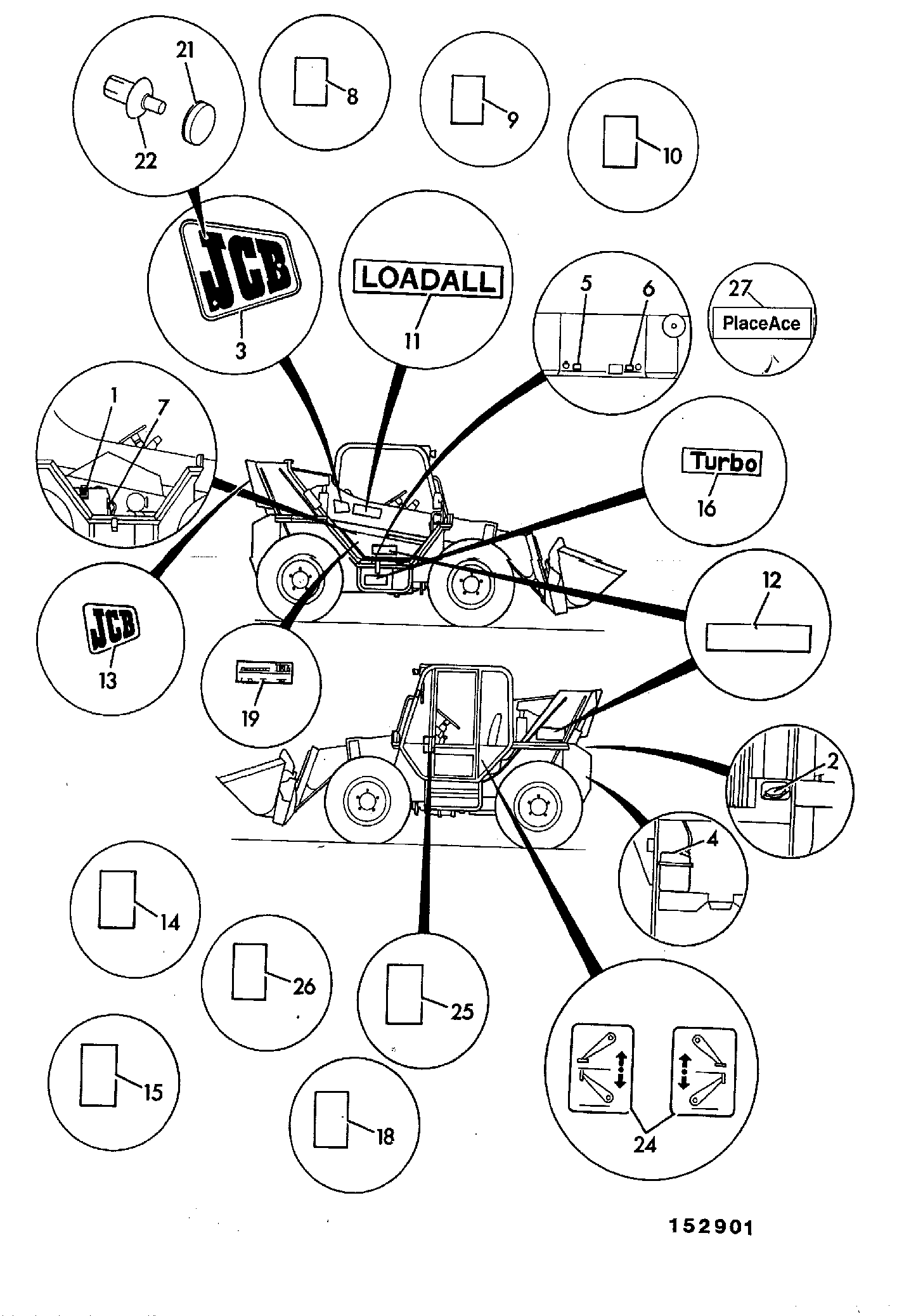 Наклейка 817/04433 JCB