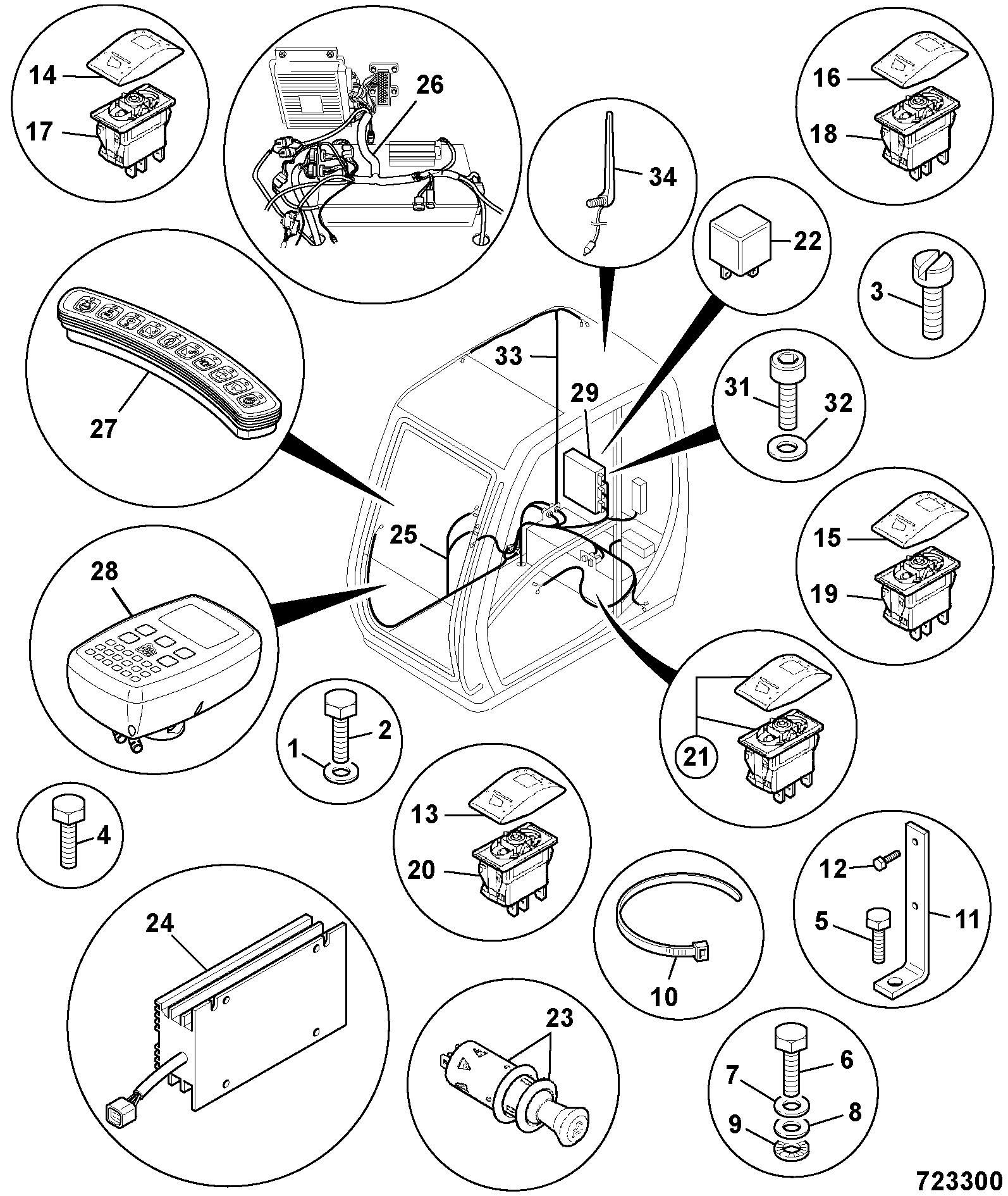 Жгут проводов 721/11318 JCB