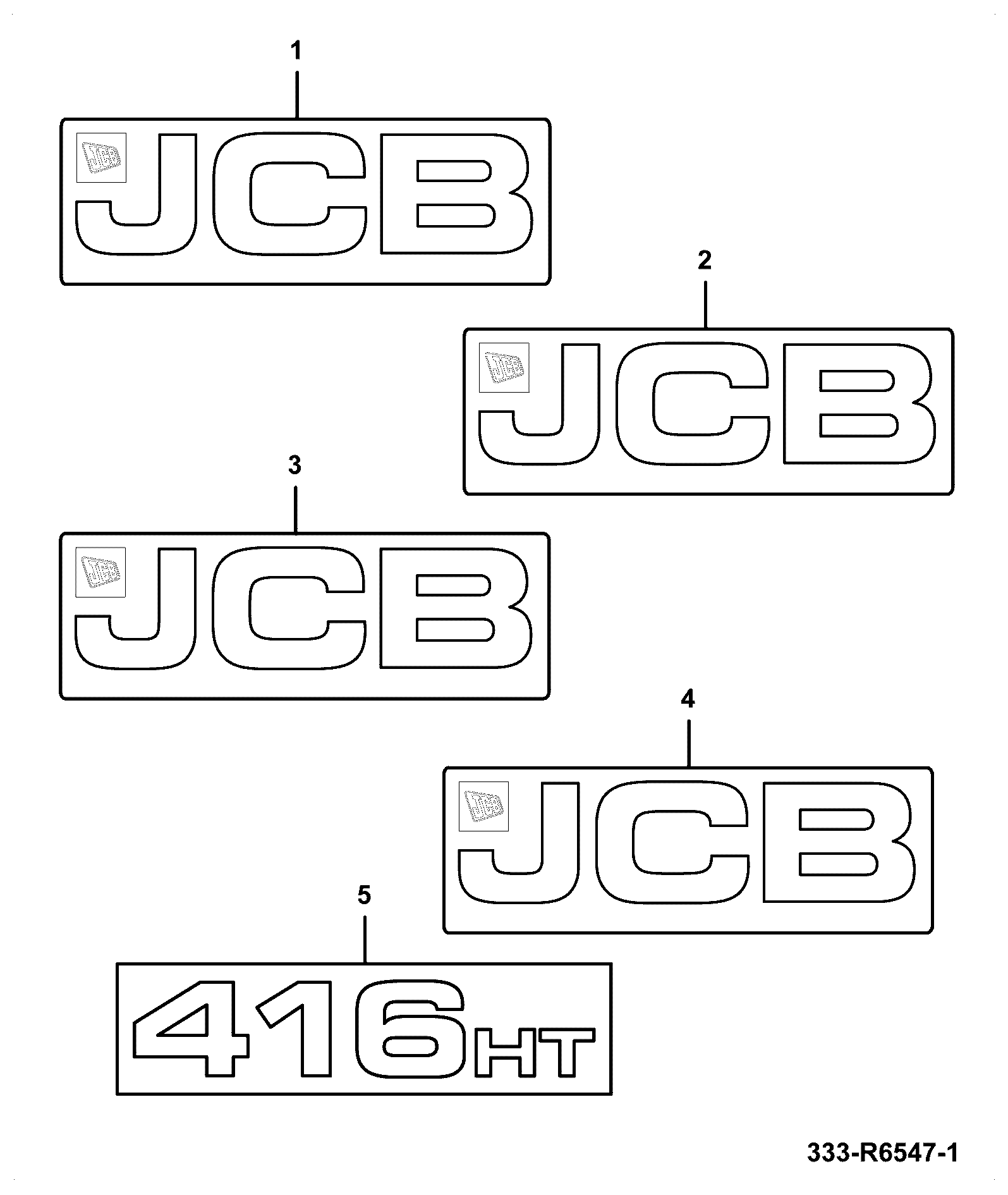Наклейка 333/R5501 JCB