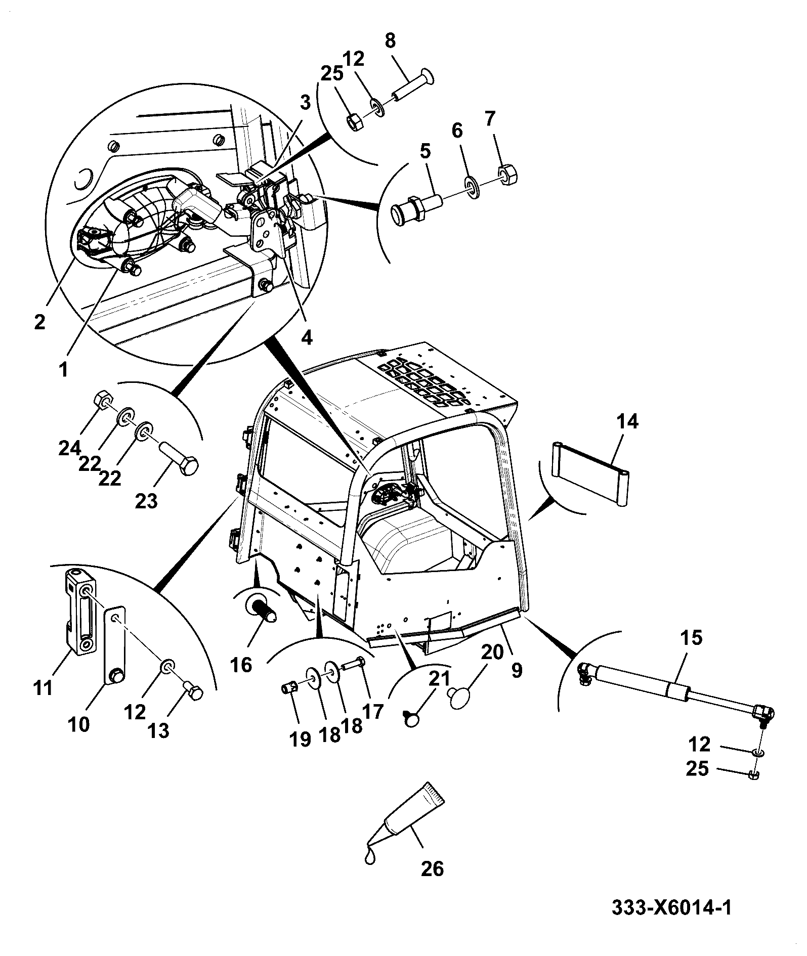 Кнопка 333/X5898 JCB