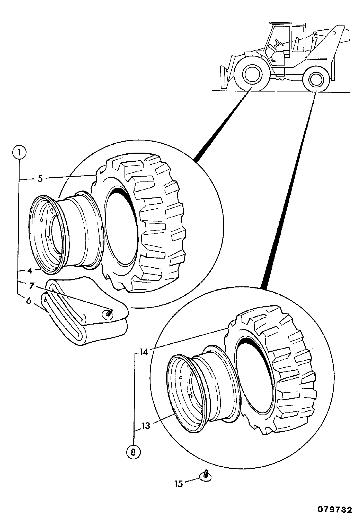 колесо 156/23600 JCB