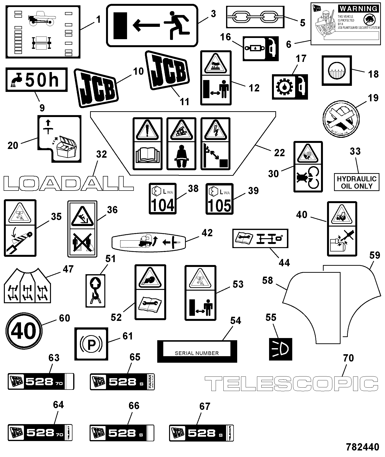 Наклейка 817/20678 JCB