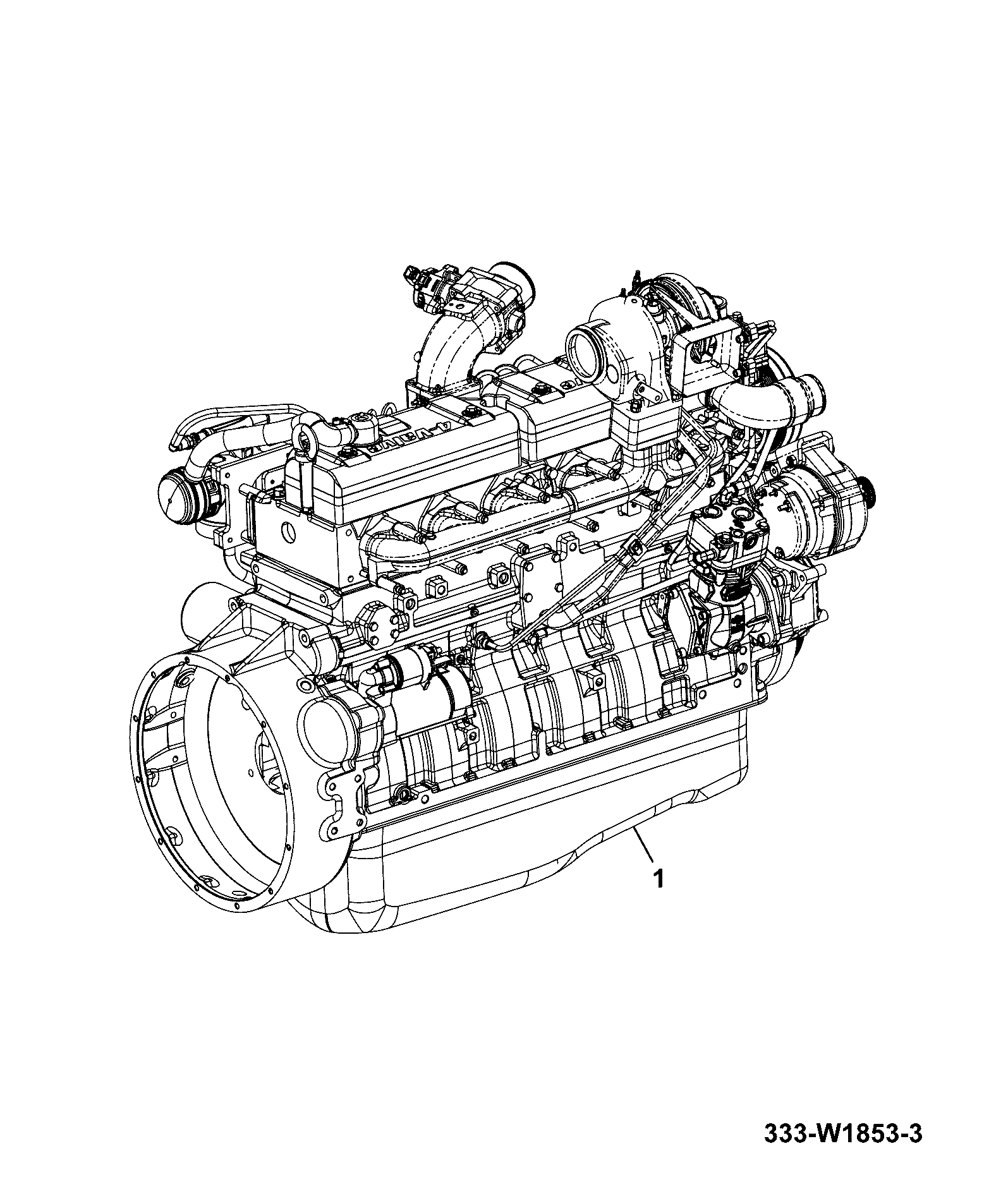 Двигатель 333/W1853 JCB