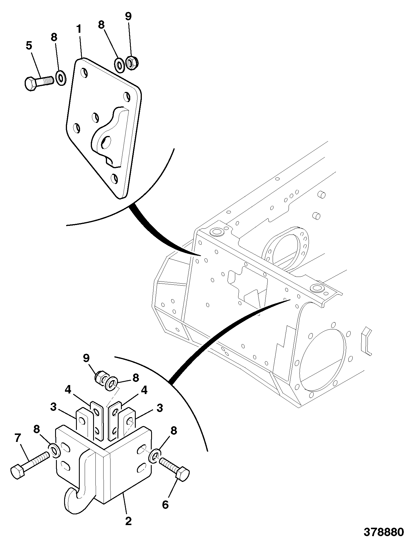 распорка 331/23191 JCB
