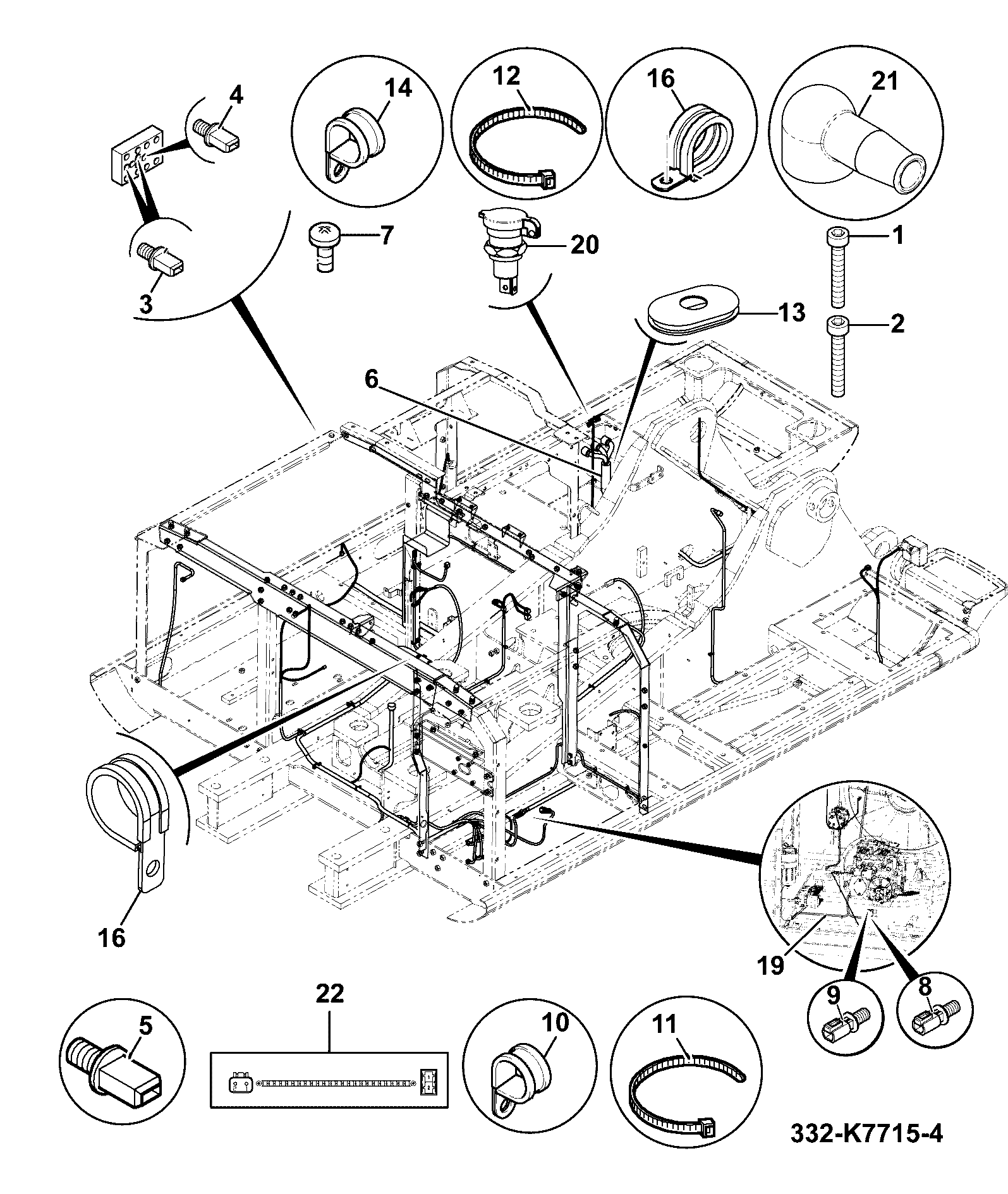 Жгут проводов 332/K0088 JCB