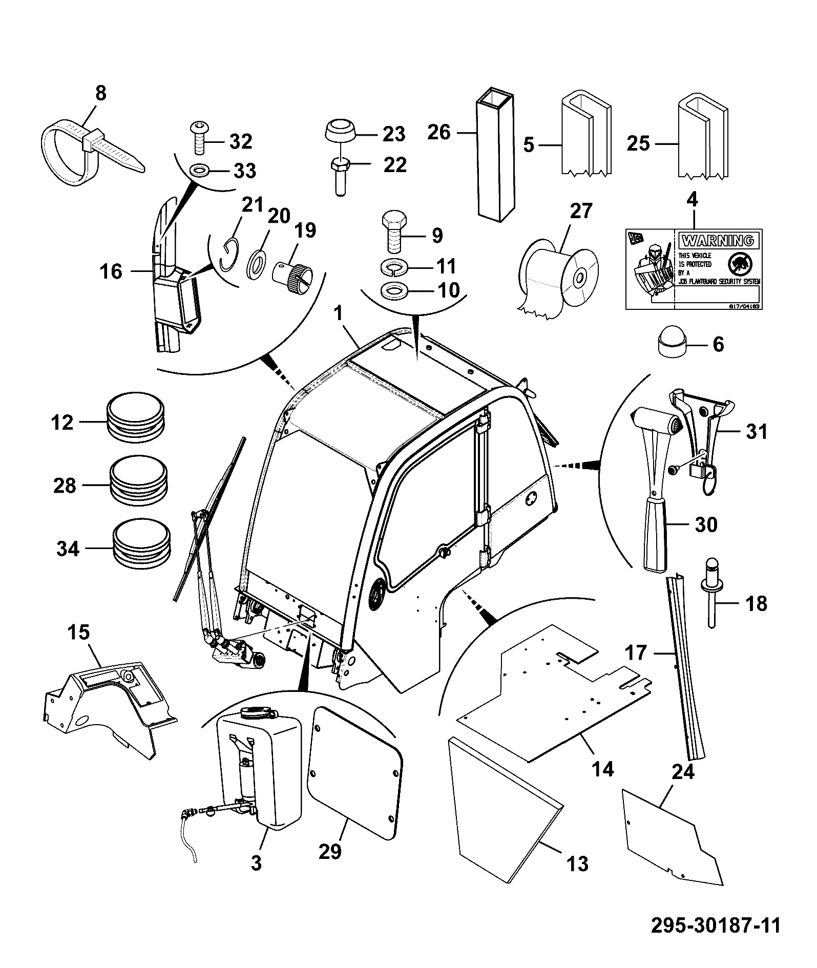 Кабина 295/20944 JCB