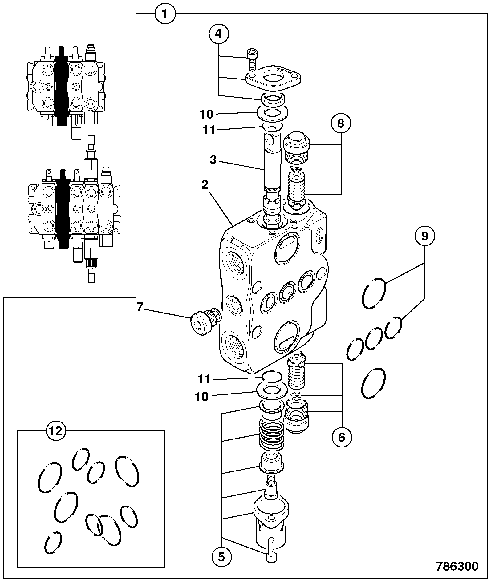 Комплект-клапан 25/223003 JCB