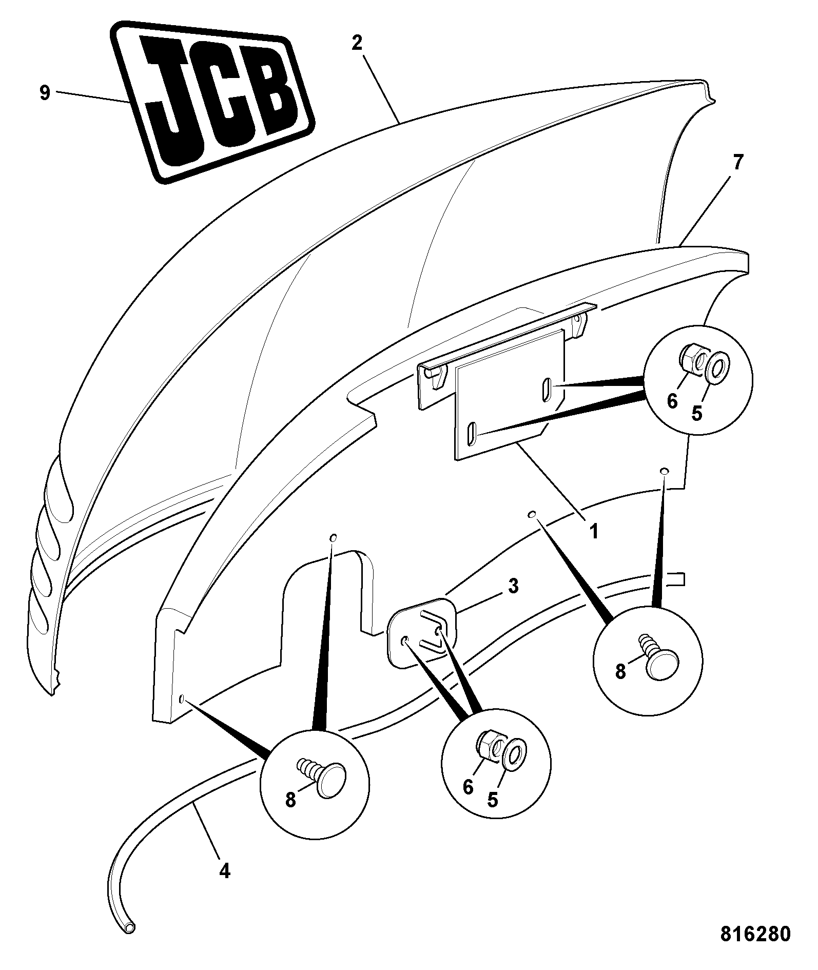 петля 238/11080 JCB