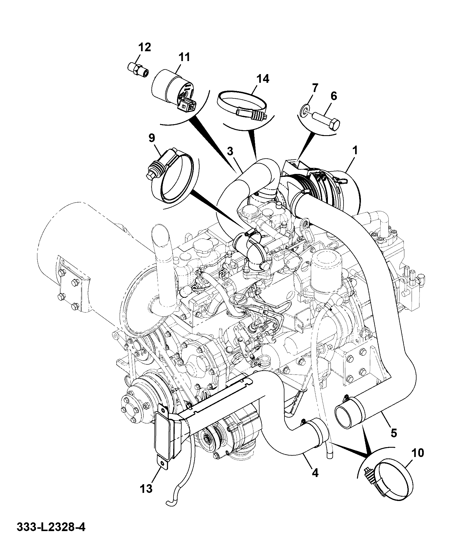 Шланг 332/B0425 JCB