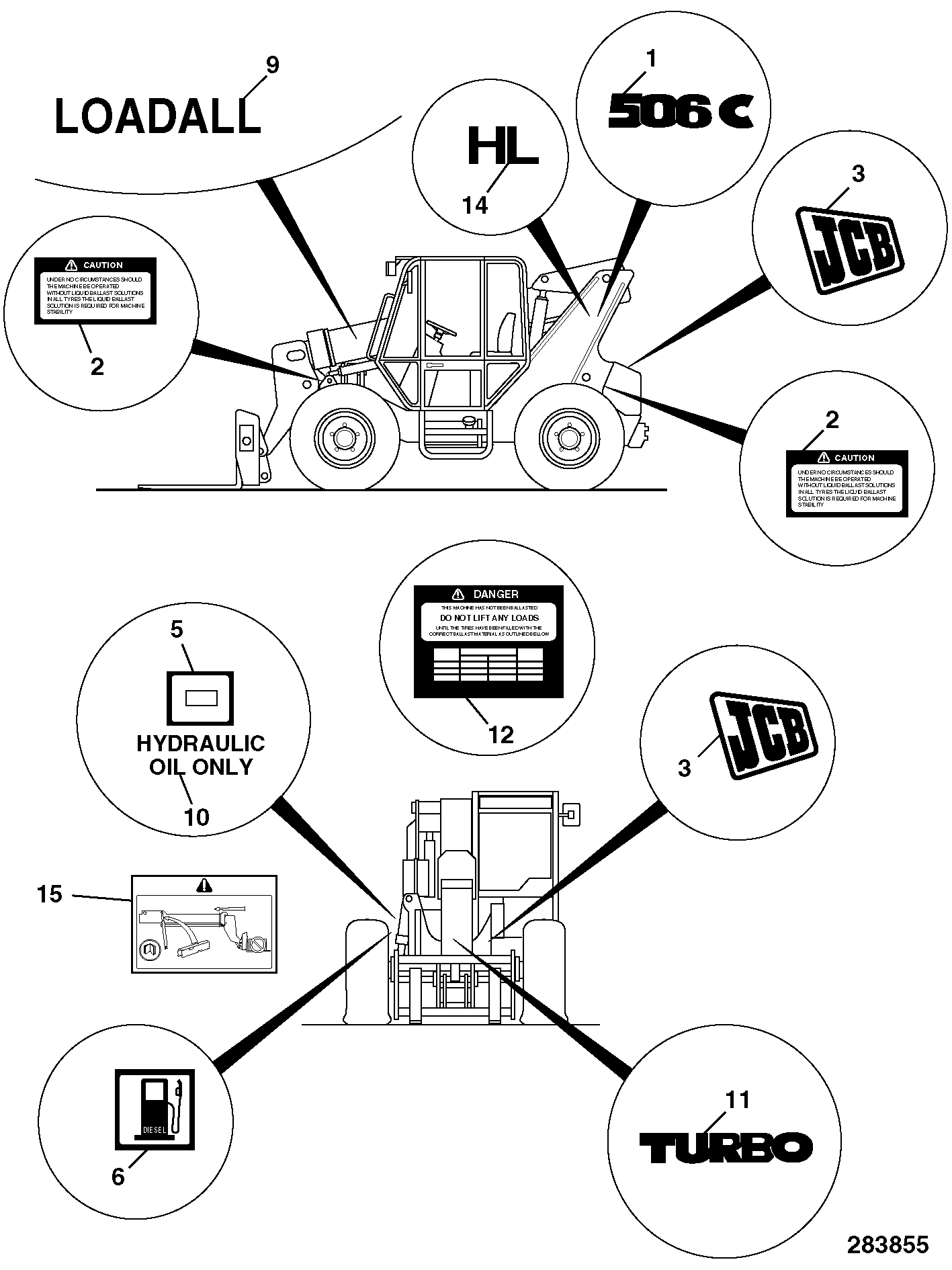Наклейка 817/18319 JCB