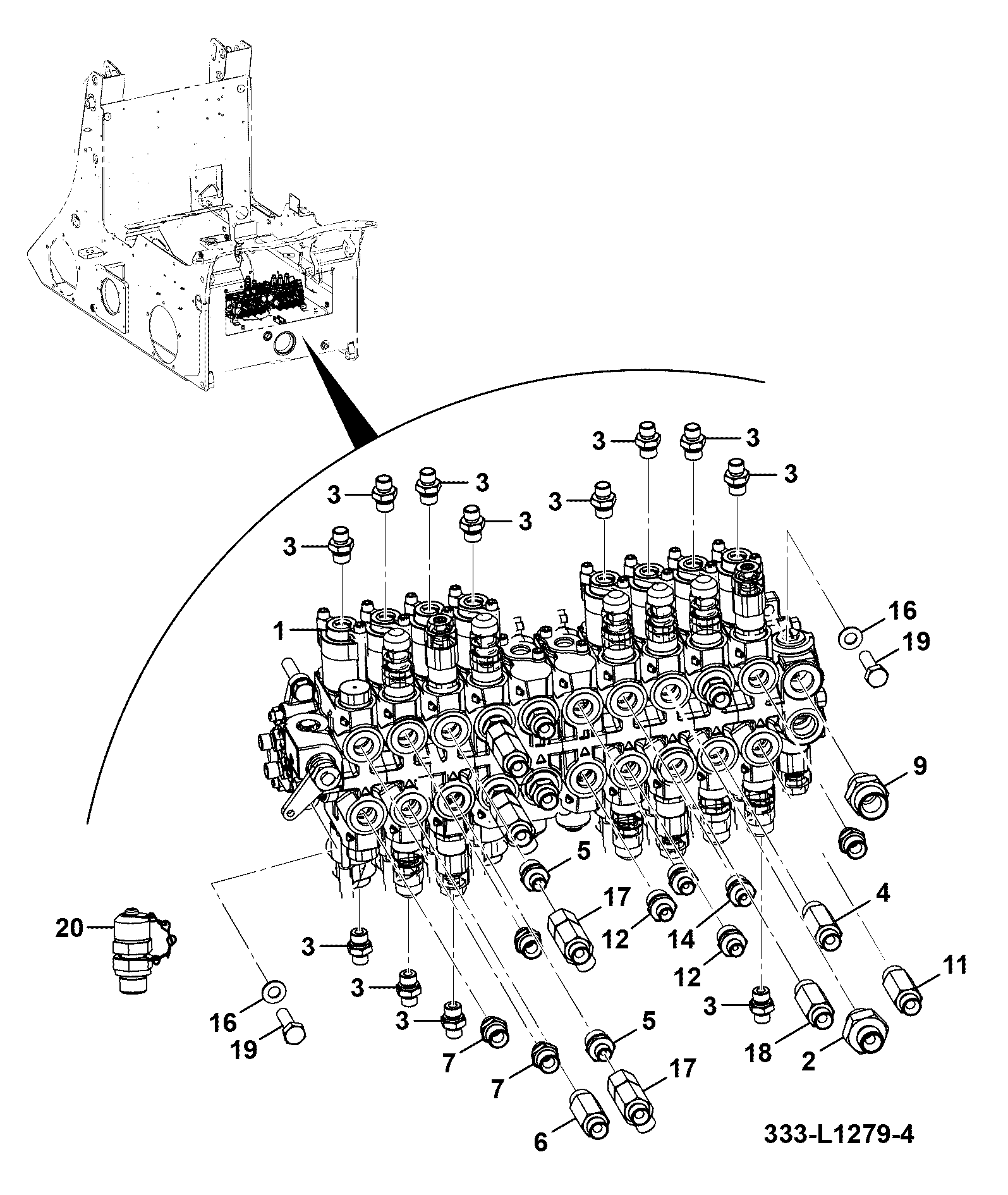 Клапан 334/U2220 JCB