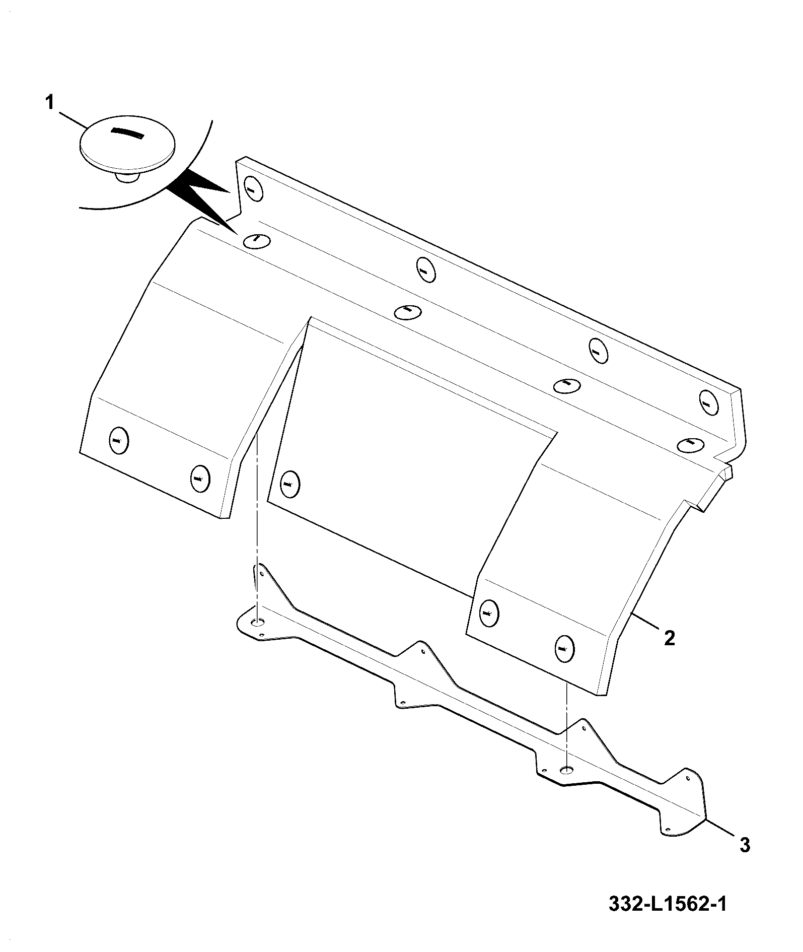 Панель 332/L1560 JCB