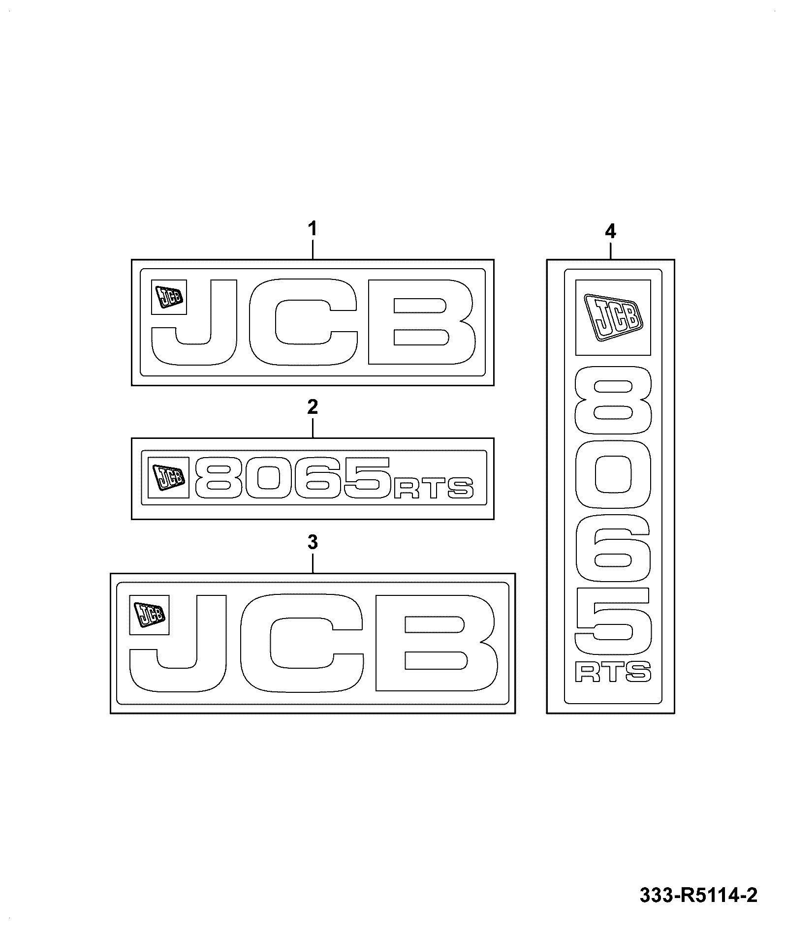 Наклейка 333/R3068 JCB