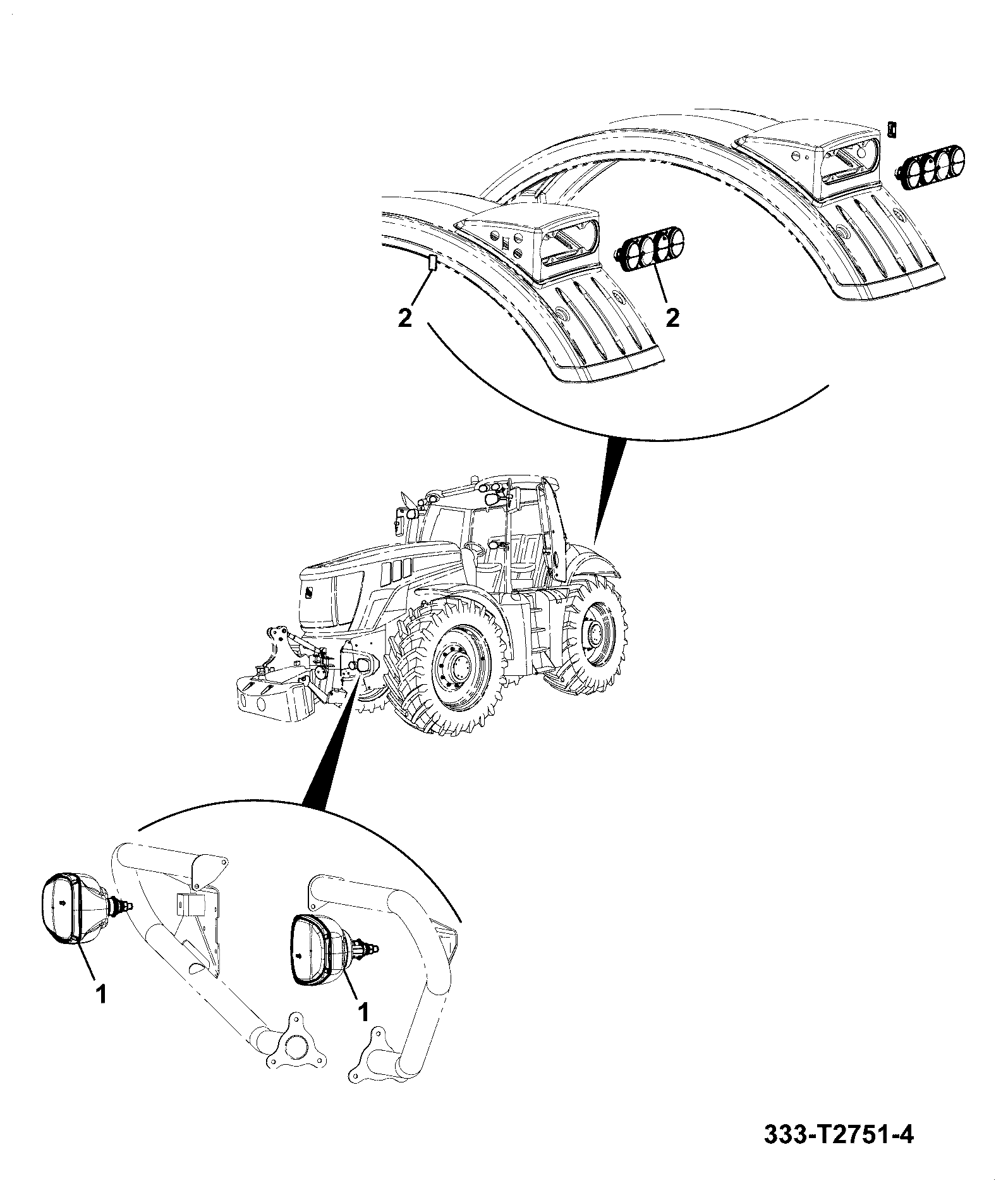 Фонарь 333/T8623 JCB