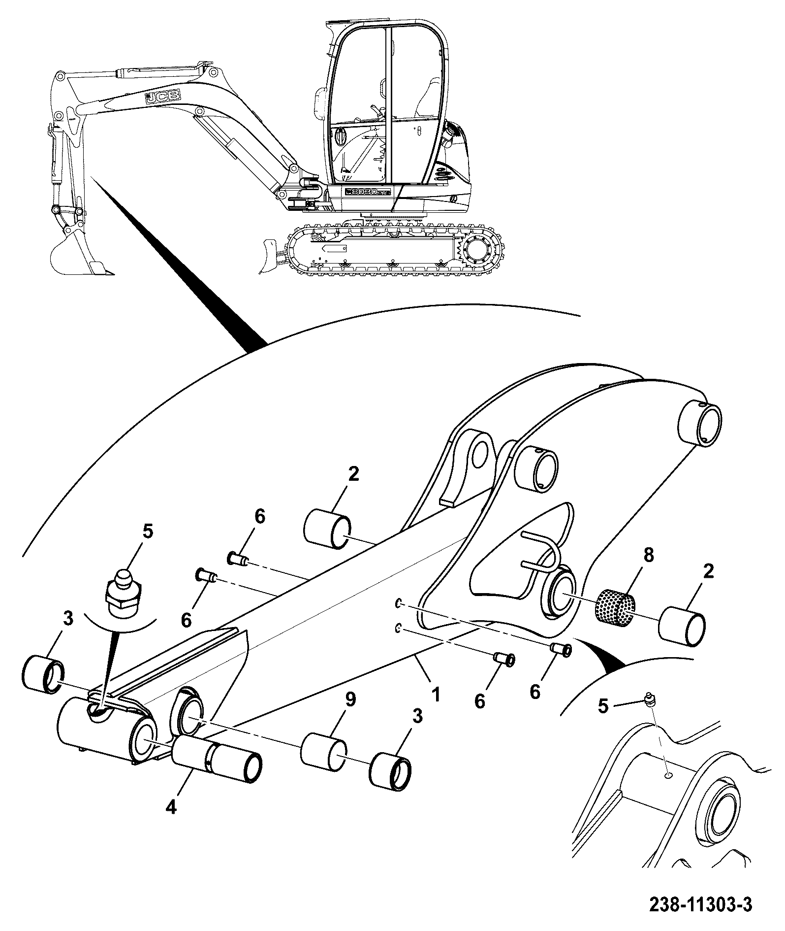 распорка 290/00753 JCB