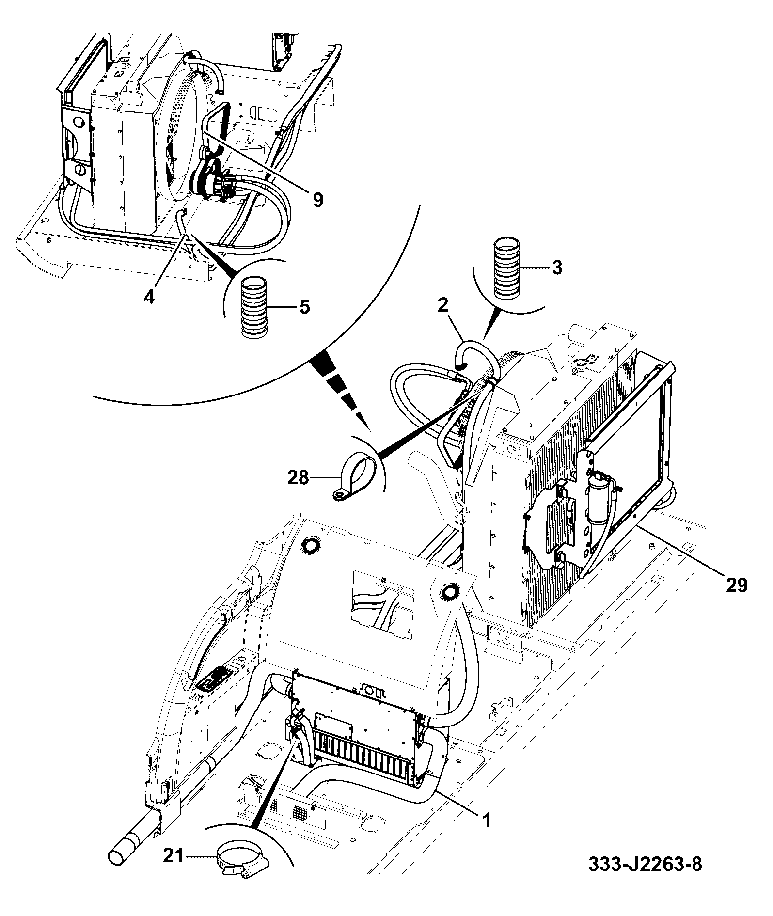 Шланг 333/J8885 JCB