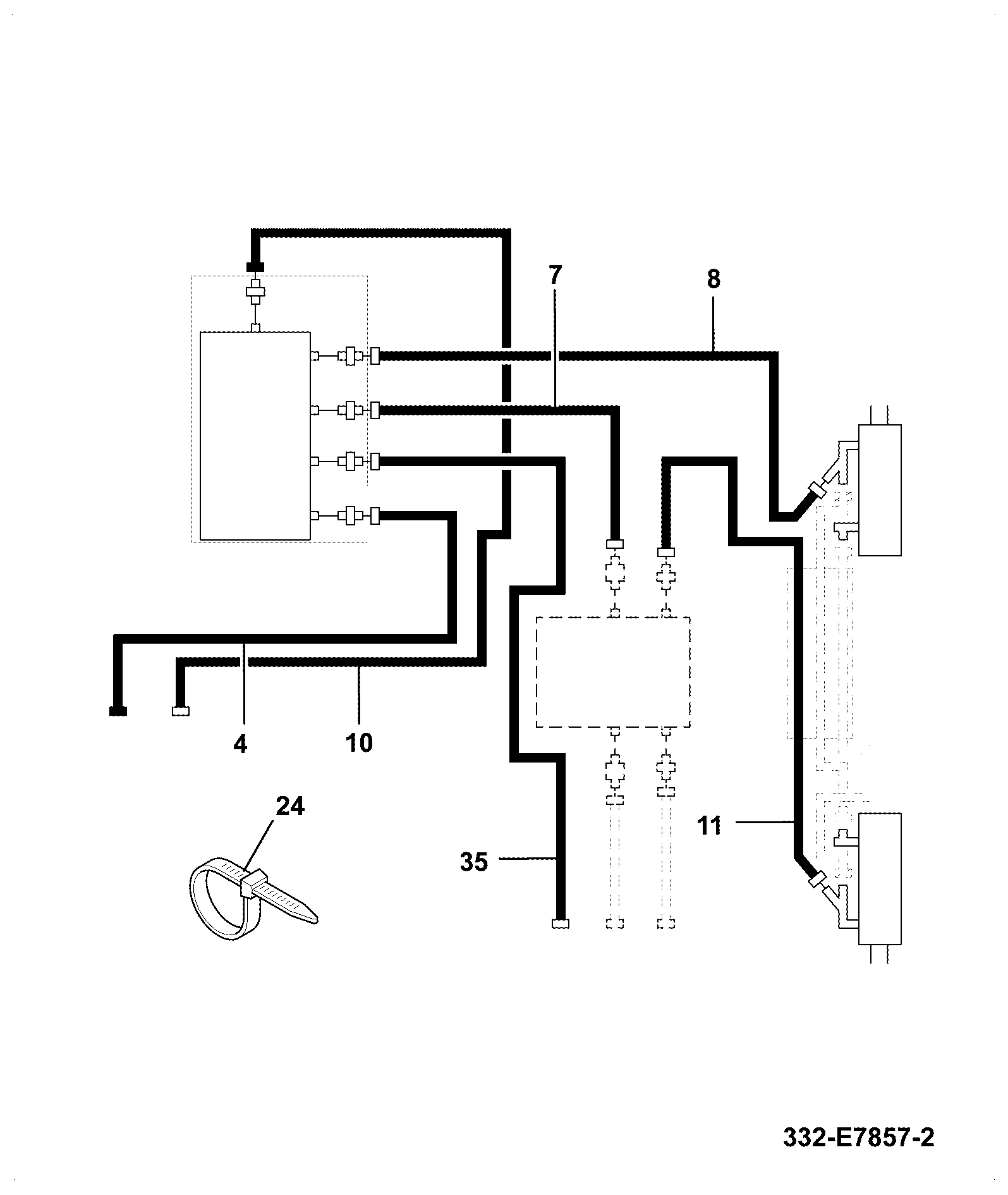Шланг 332/F0932 JCB