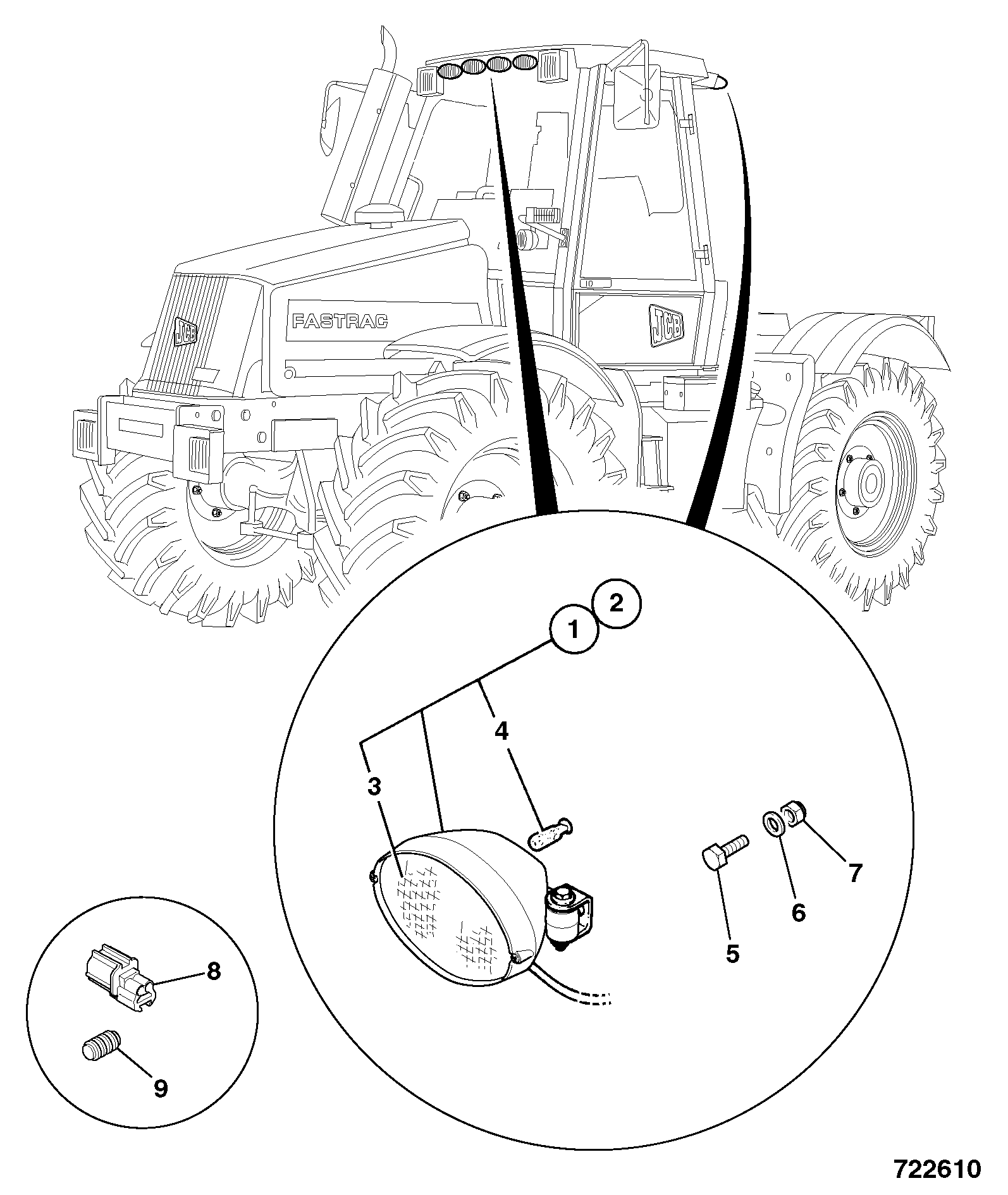 Фонарь 700/50082 JCB