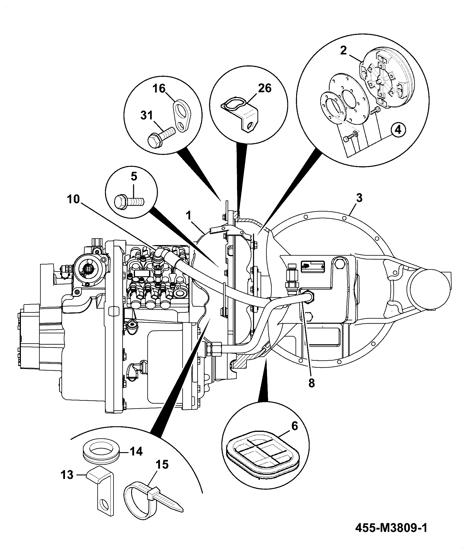Коробка передач 442/M5550 JCB