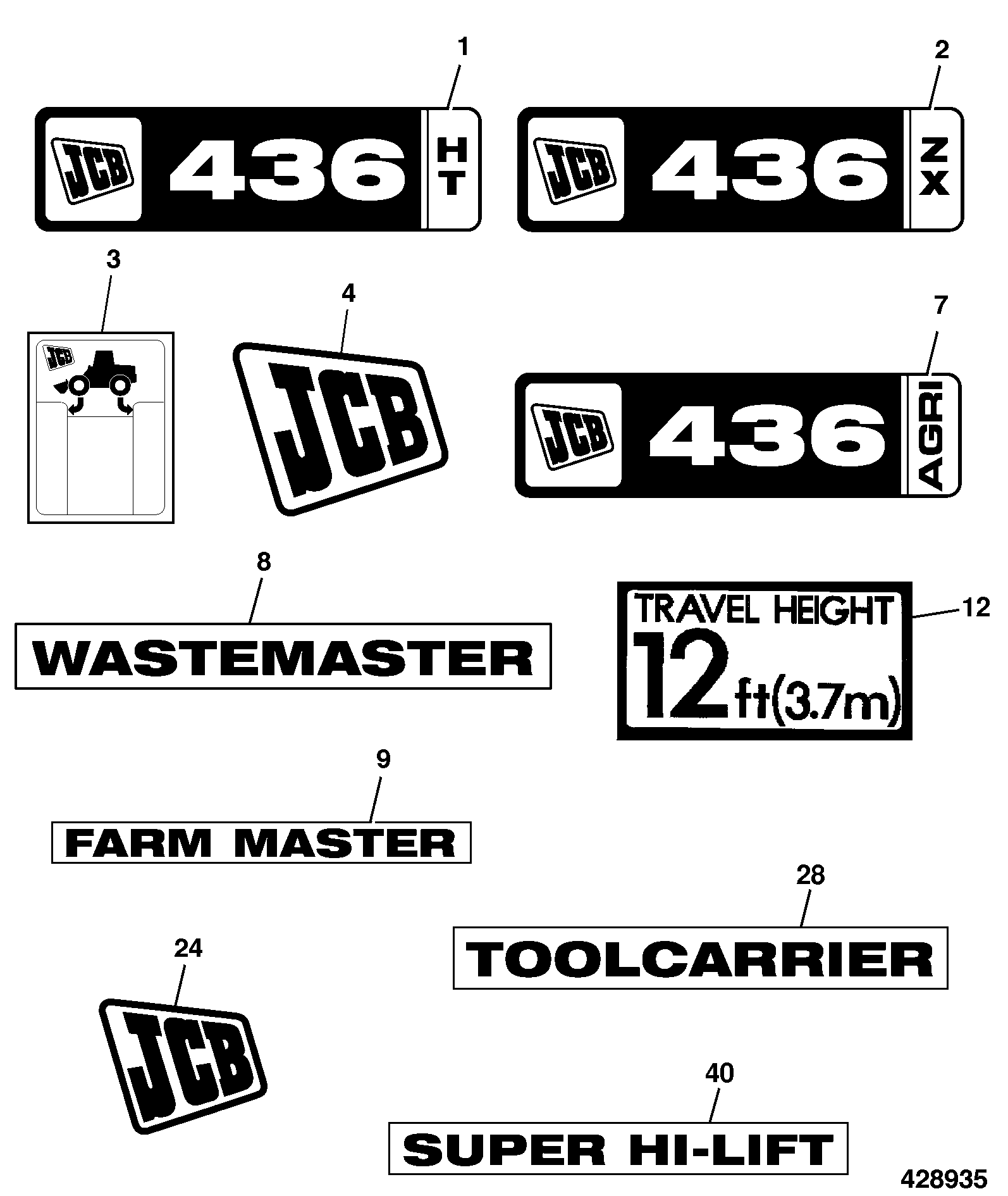 Наклейка 817/20453 JCB