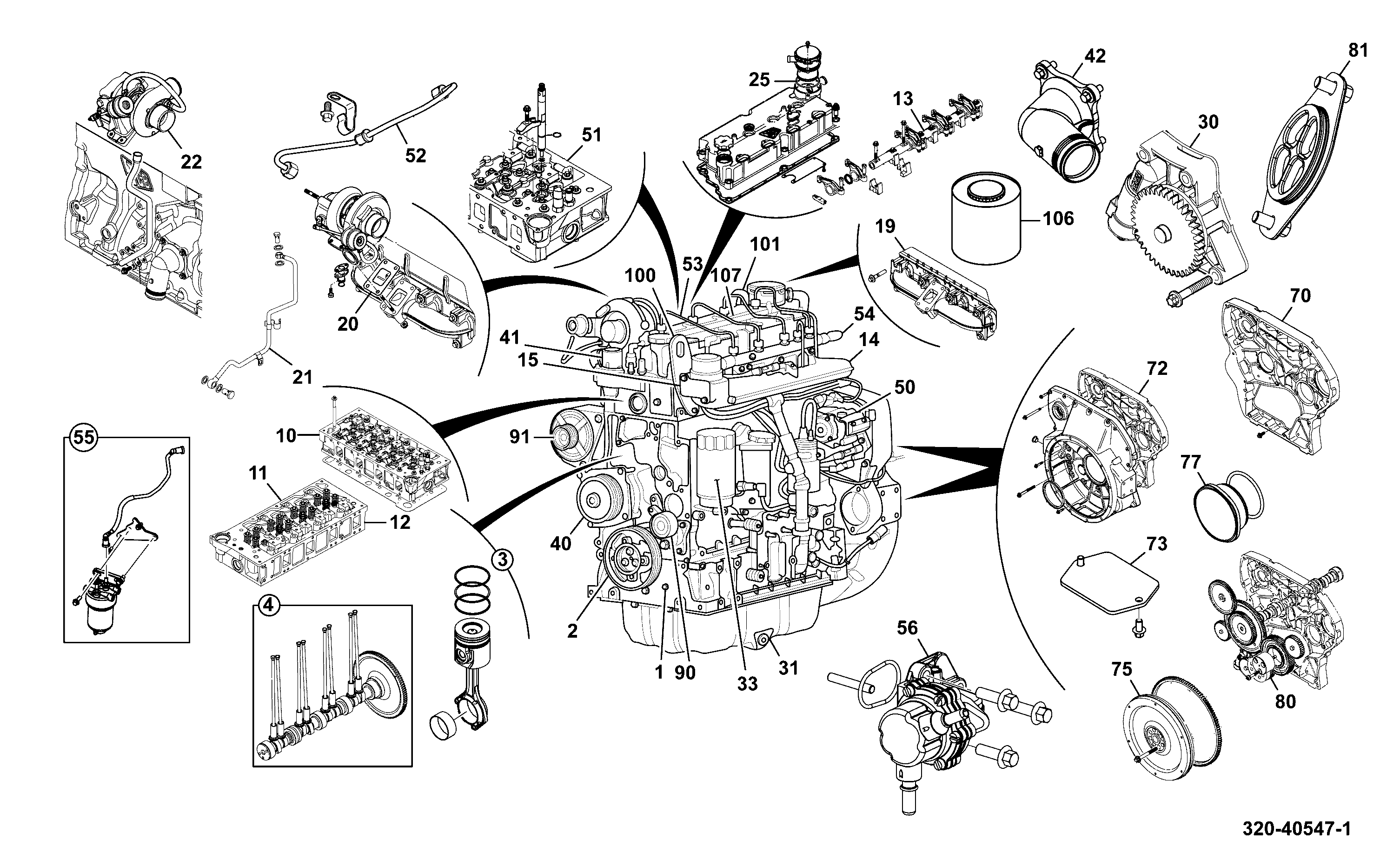 Наклейки 320/21050 JCB