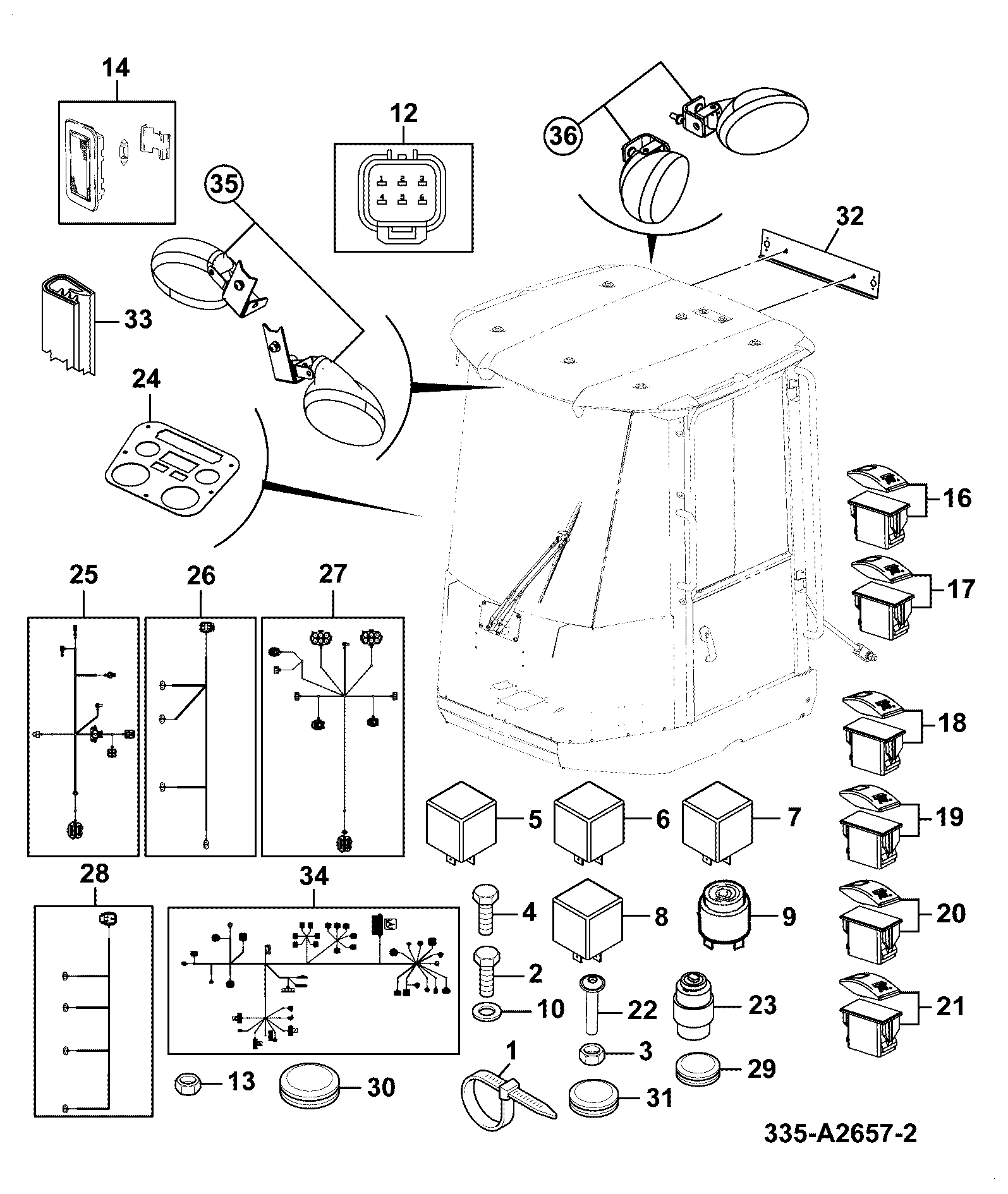 Жгут проводов 334/L5741 JCB