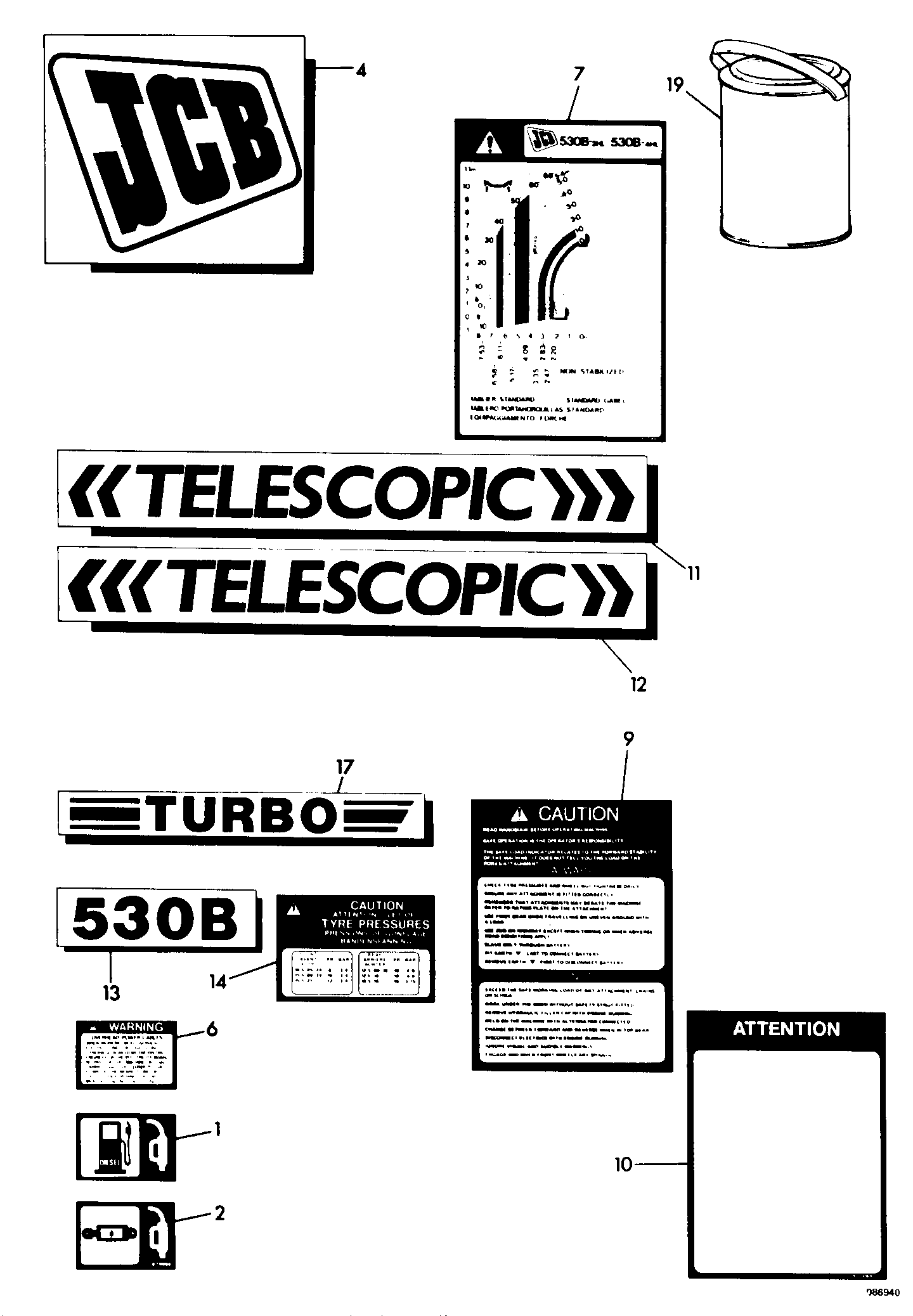 Табличка 817/00929 JCB