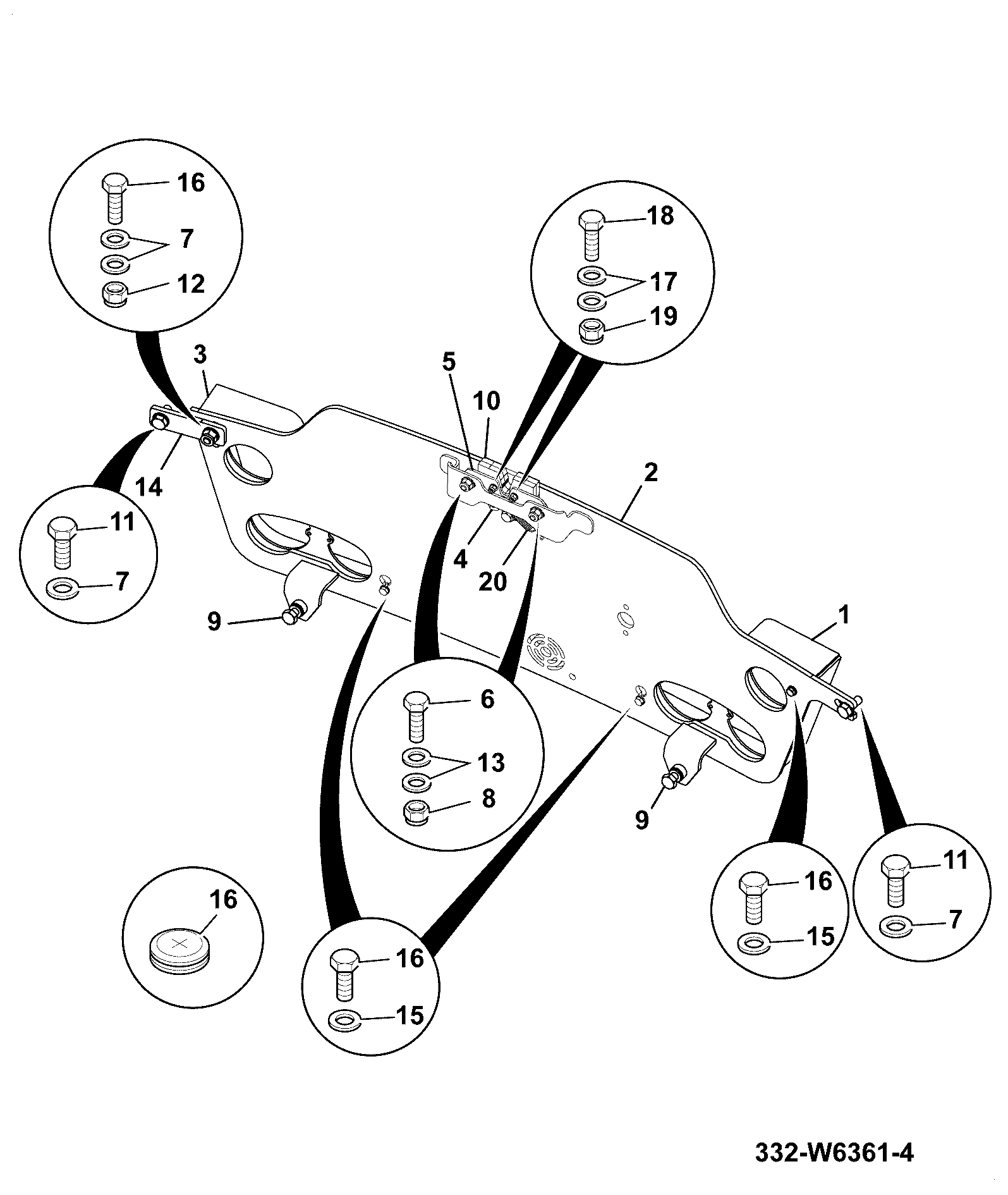 Крышка 333/R0464 JCB