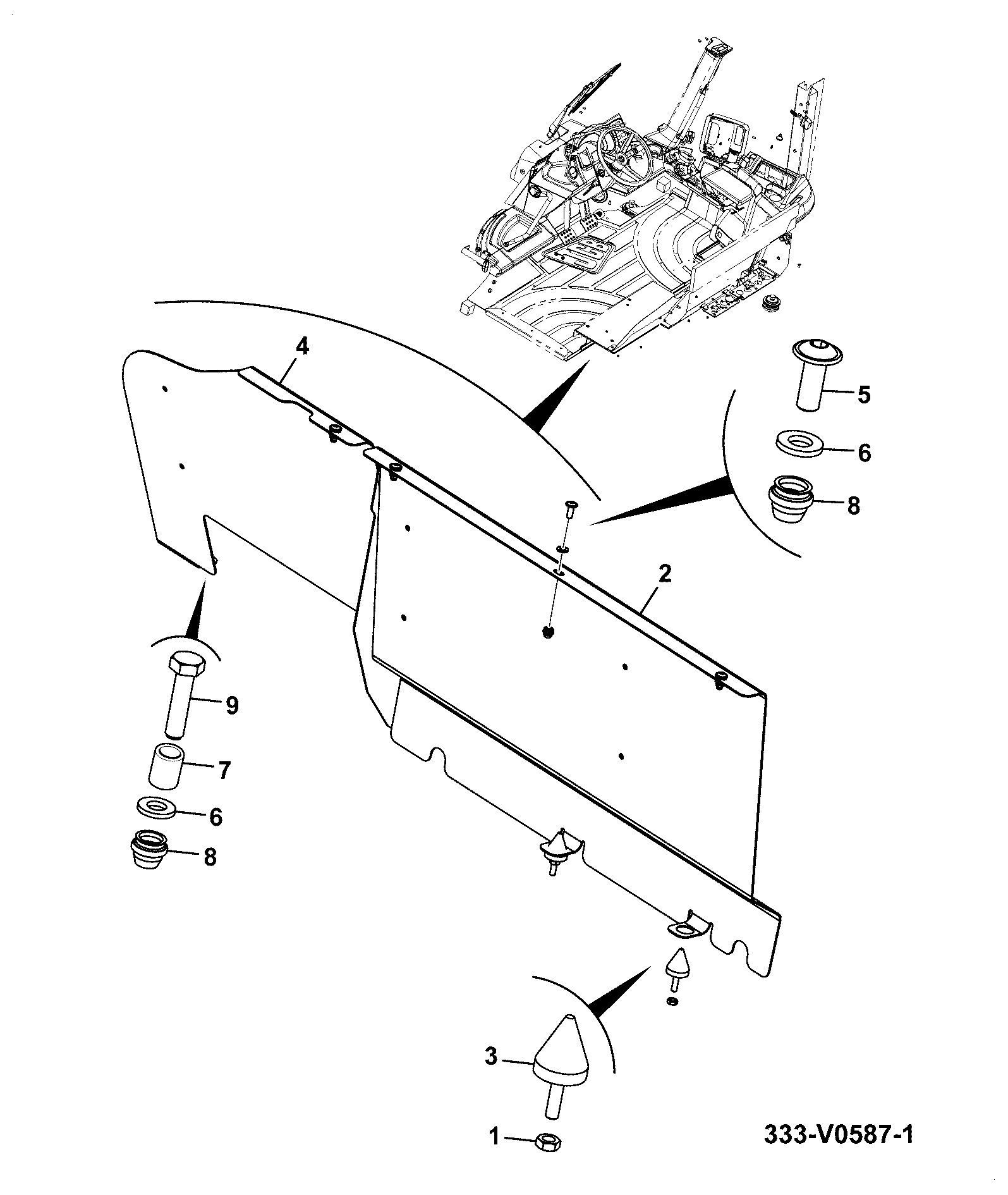 Панель 333/V0589 JCB