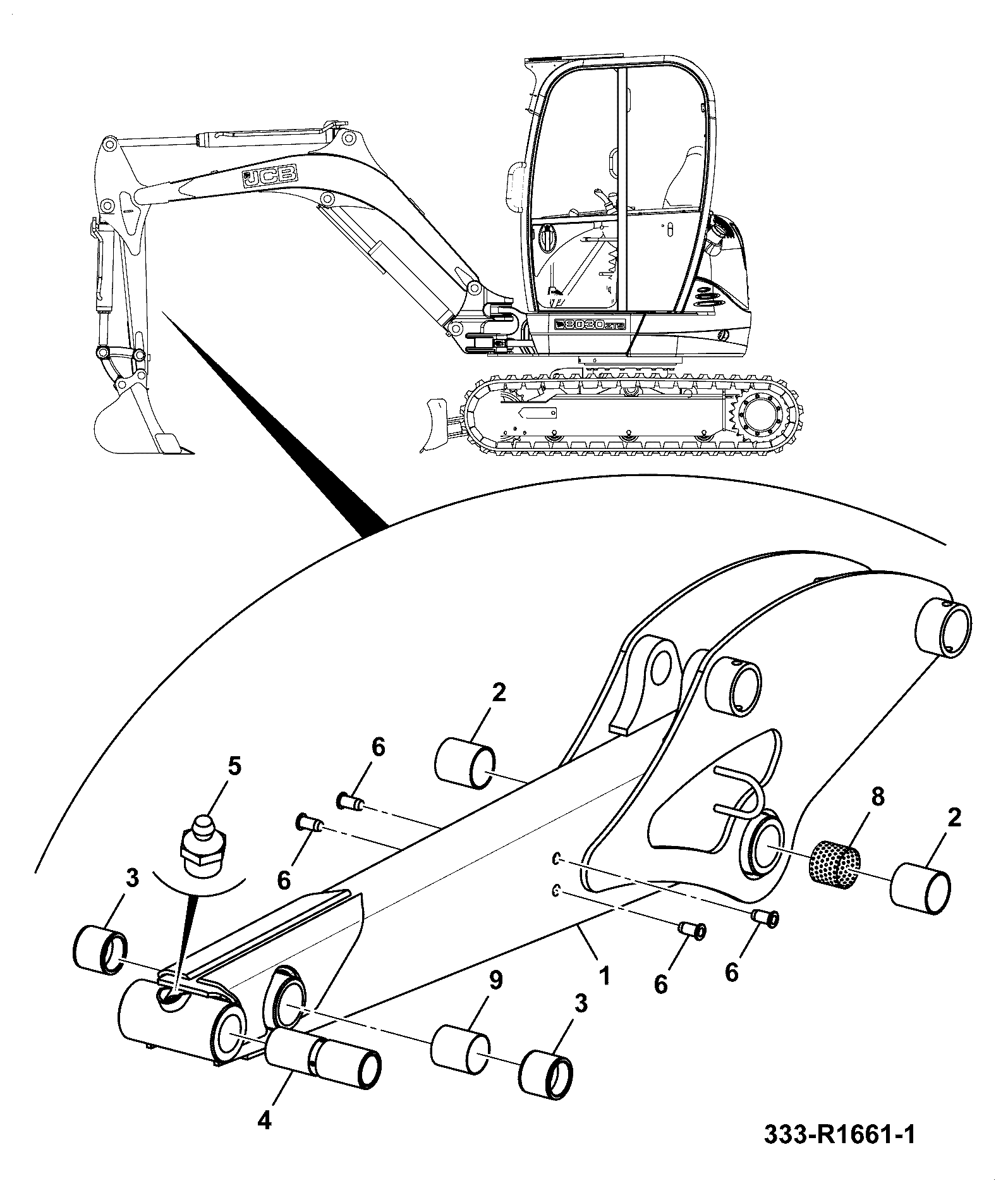 рукоять 333/U3622 JCB