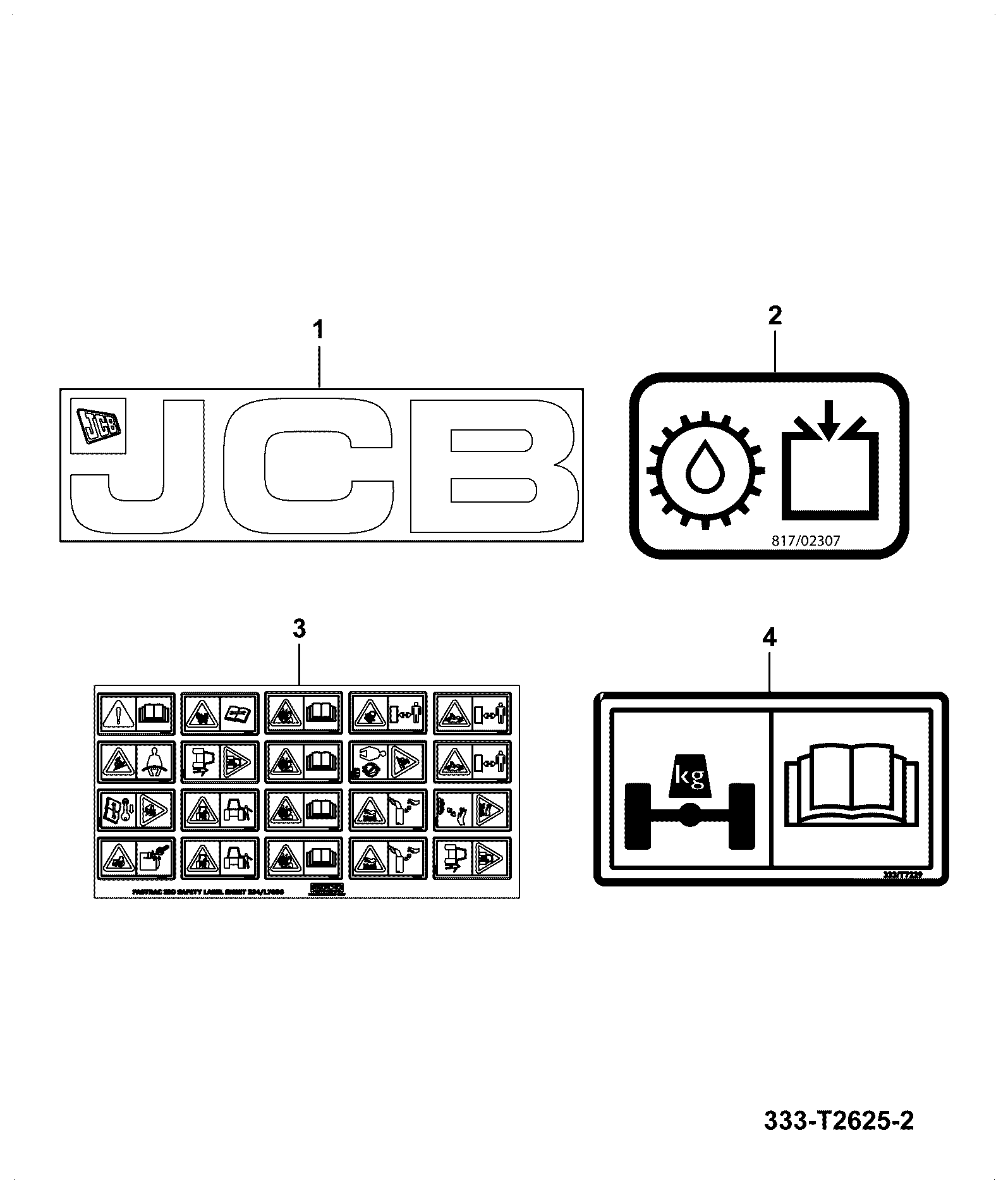 Наклейка 333/U4815 JCB