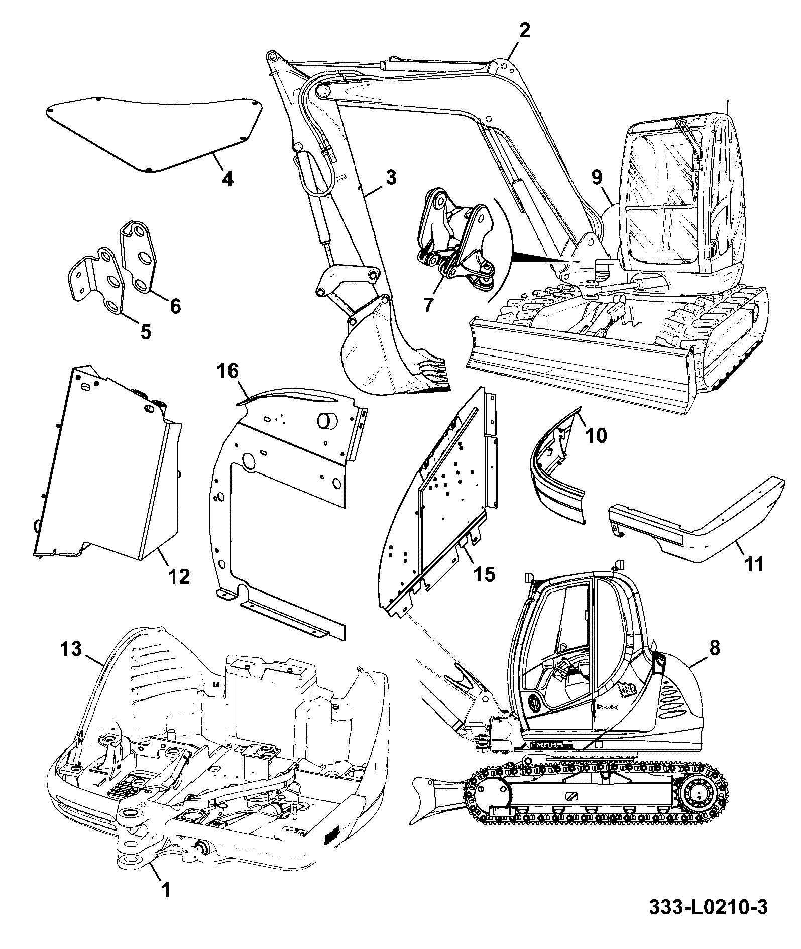 Поворотная стойка 333/L0159 JCB