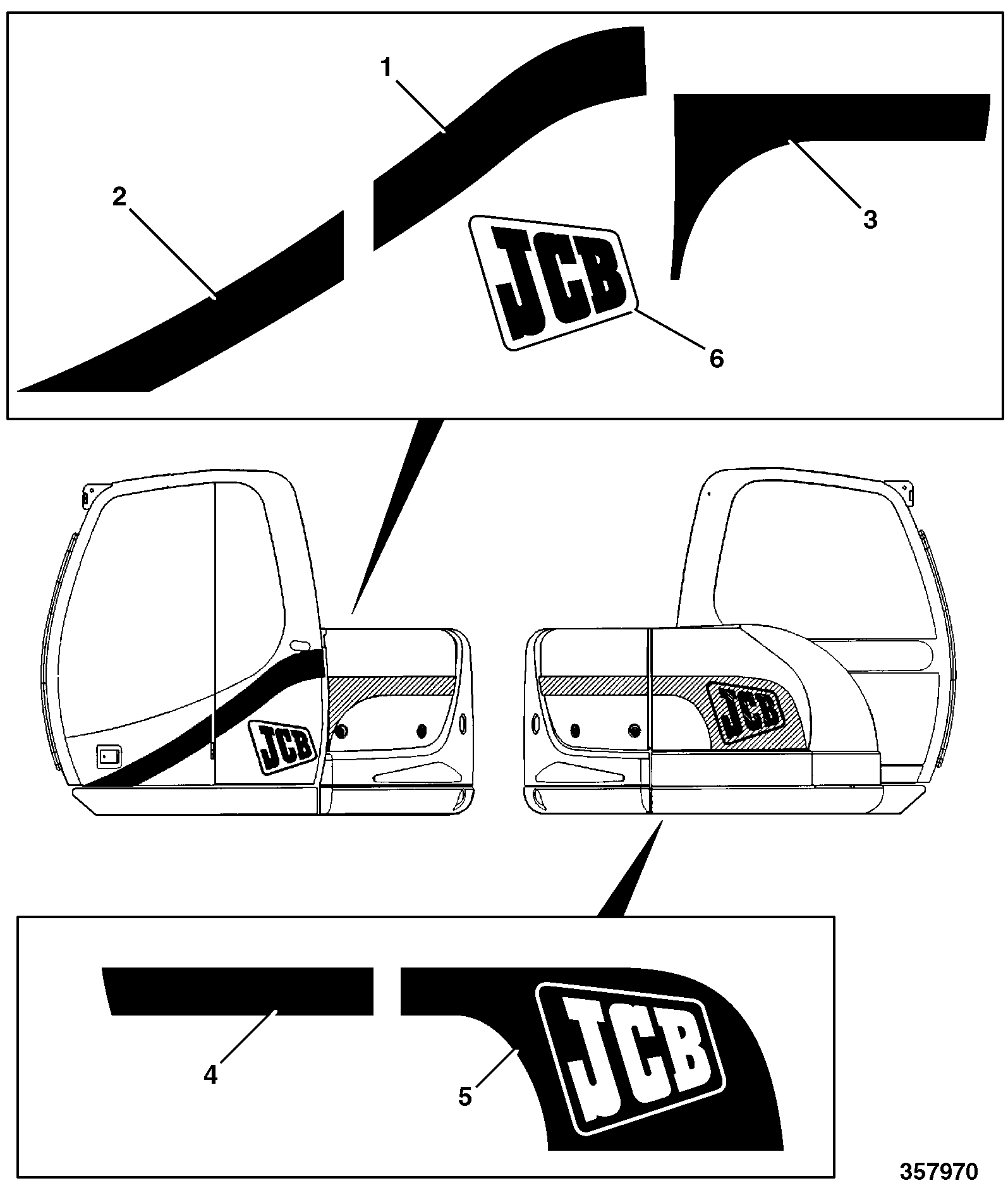 Наклейка 817/04416 JCB