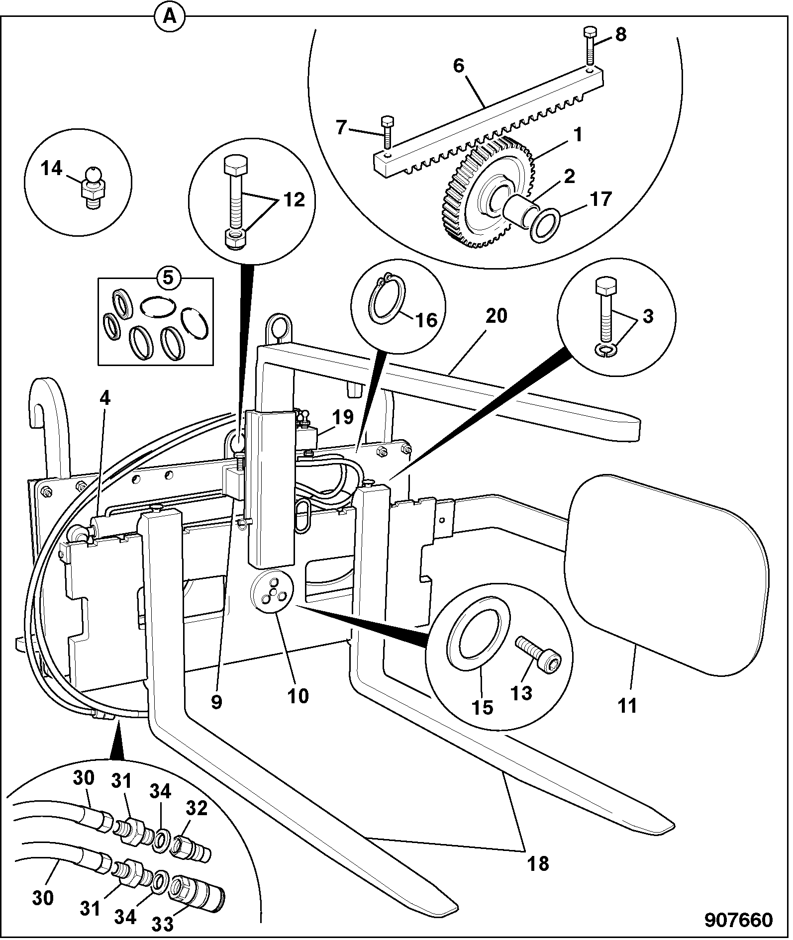 шестерня 332/C3333 JCB
