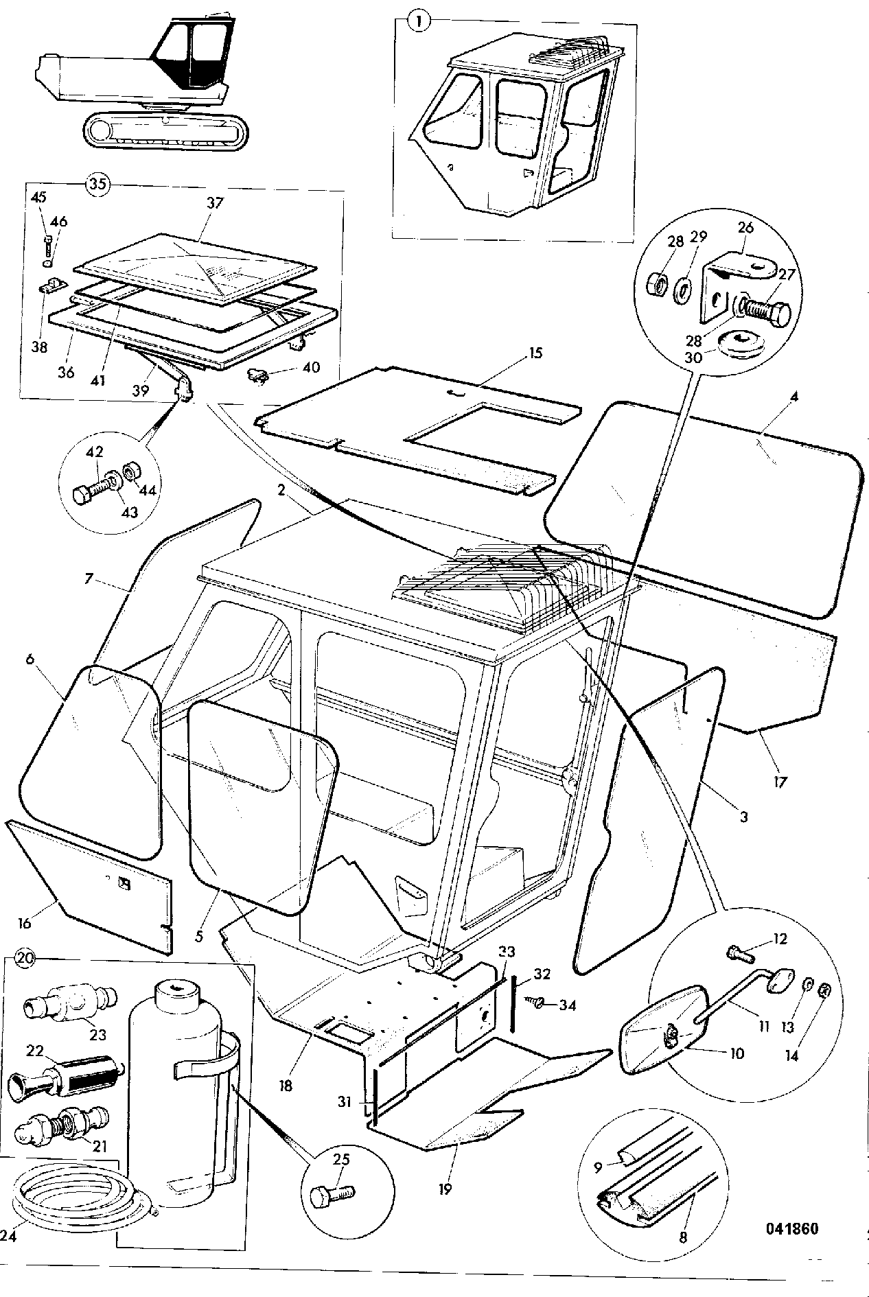 Стекло 201/62300 JCB