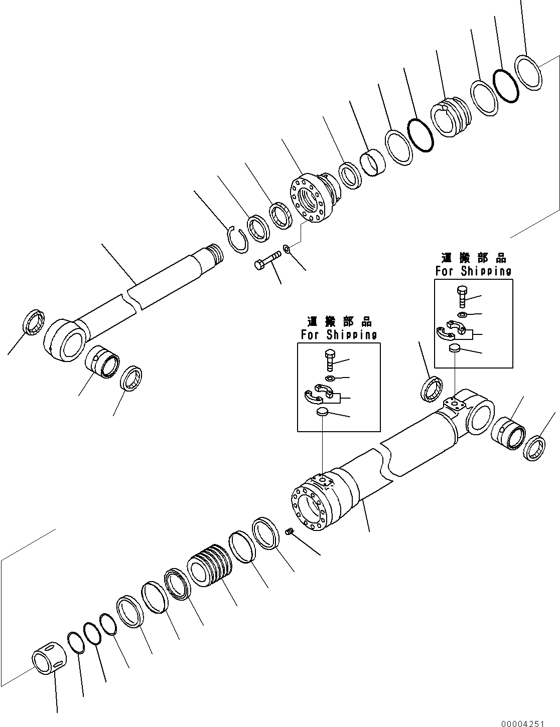 Cylinder Assembly, Boom Lift 707-01-0U350 KOMATSU