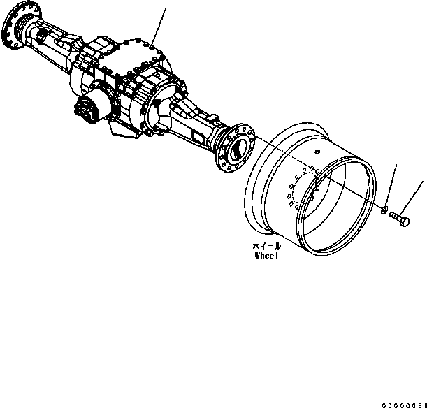 AXLE ASS'Y,REAR (LIMITED SLIP DIFF.) (419-23-30050) KOMATSU