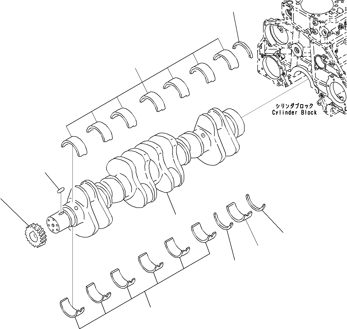 Коленчатый вал 6151-31-1110 KOMATSU