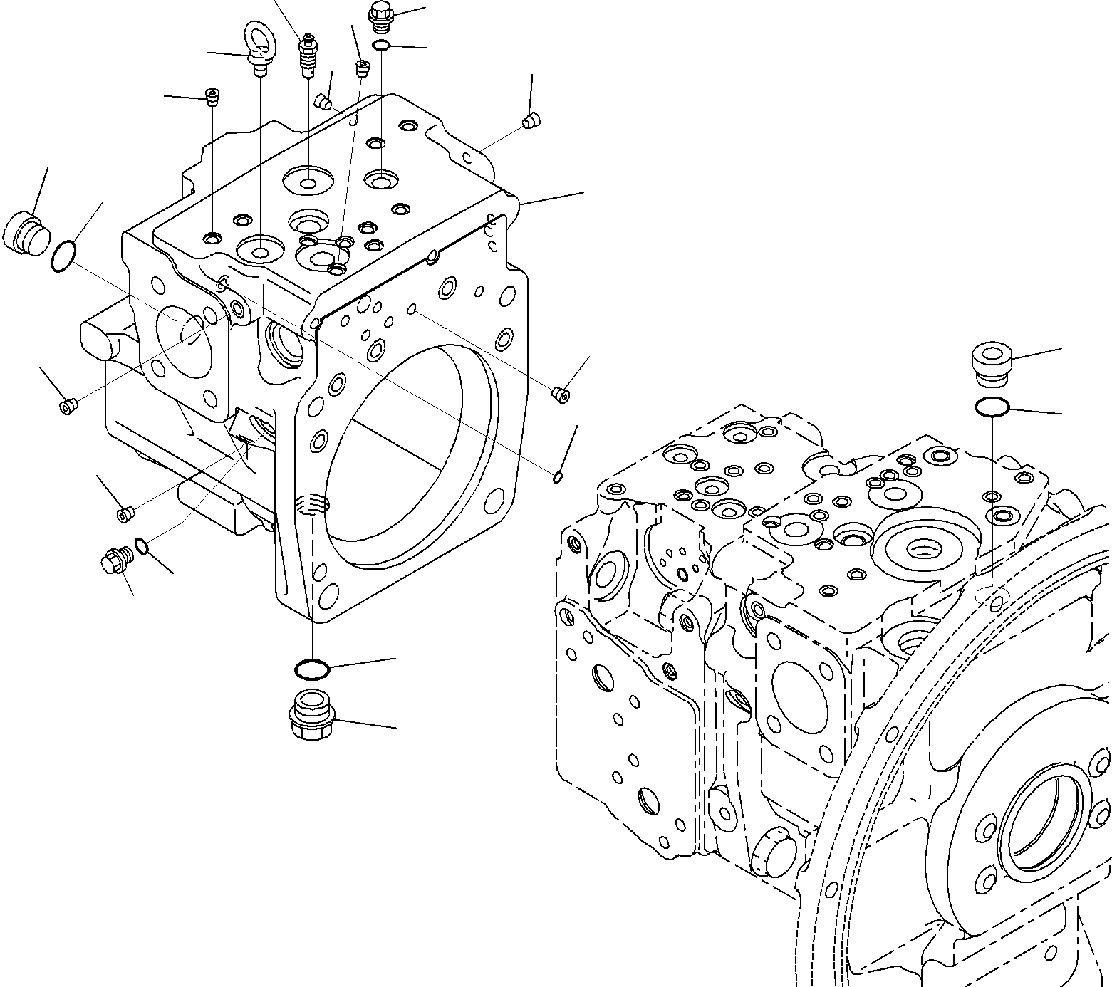 CASE ASSEMBLY, REAR 708-2L-06460 KOMATSU