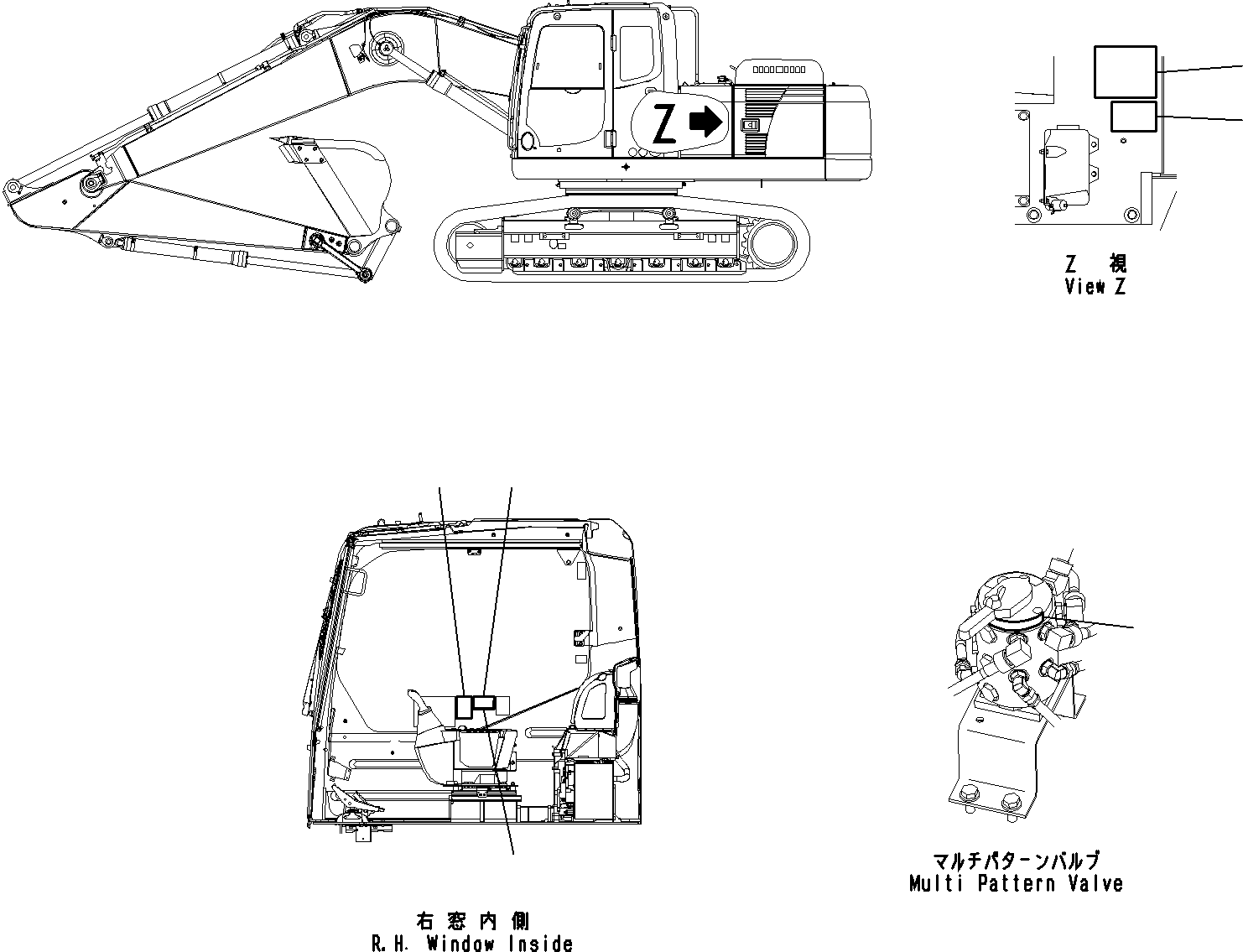 Decal, Warning, Lever Shift Pattern 21K-00-71270 KOMATSU