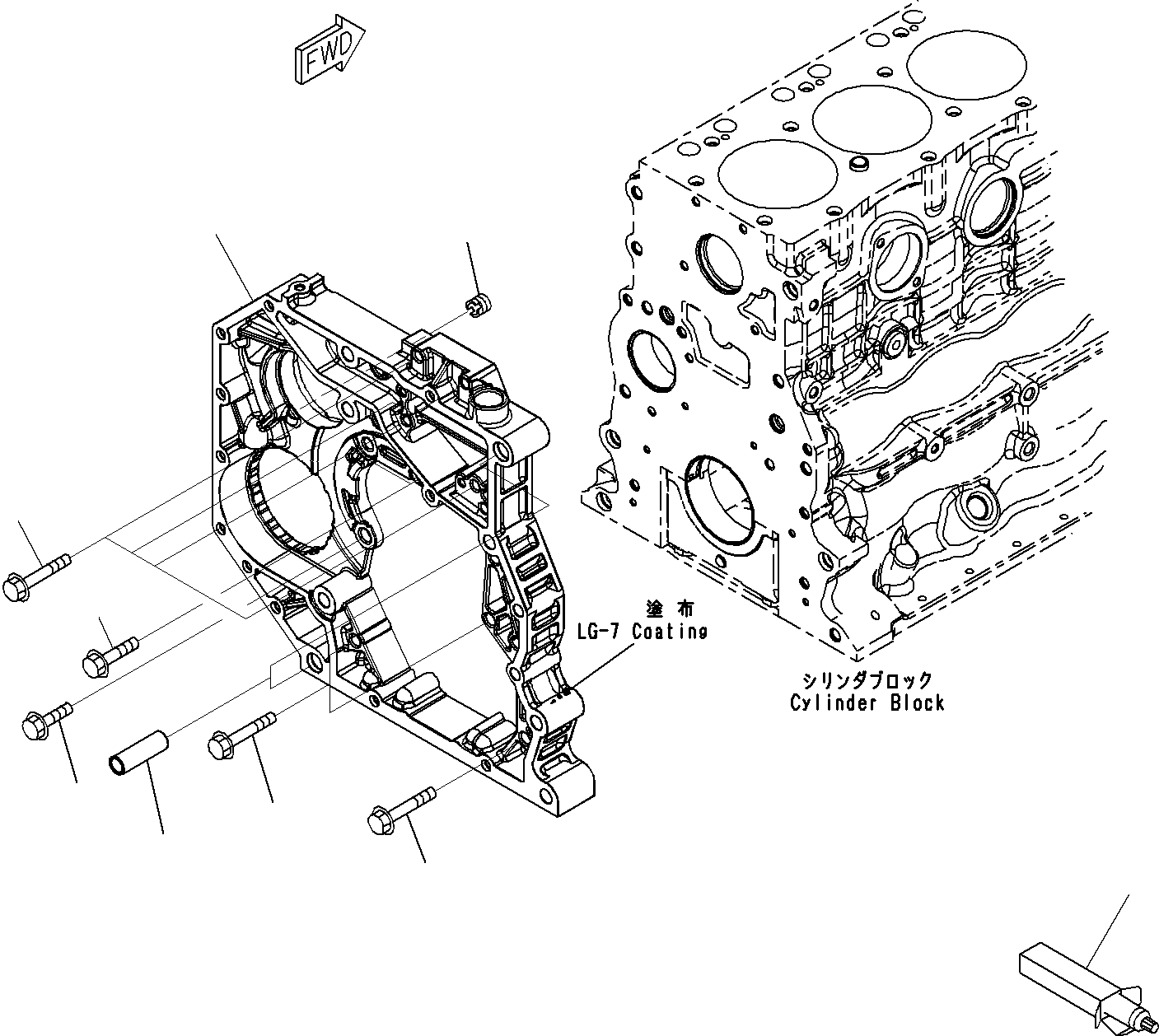 HOUSING ASS'Y,REAR GEAR 6754-21-3100 KOMATSU