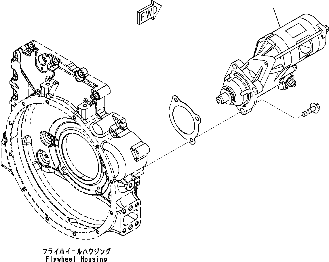 STARTING MOTOR ASS'Y,(5.5KW) 600-863-5111 KOMATSU