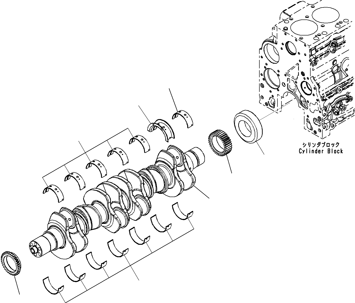 CRANKSHAFT ASS'Y 6754-01-1310 KOMATSU