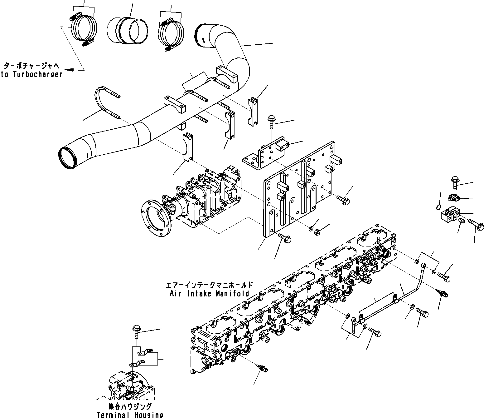Зажим трубки 07283-31087 KOMATSU
