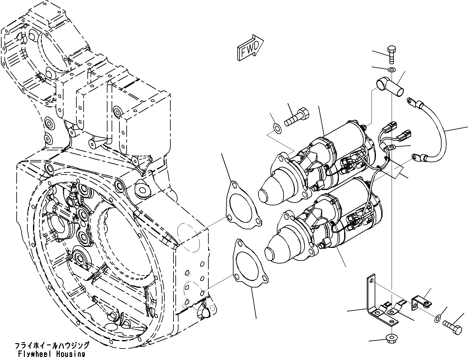 Провод аккумулятора 08028-73035 KOMATSU