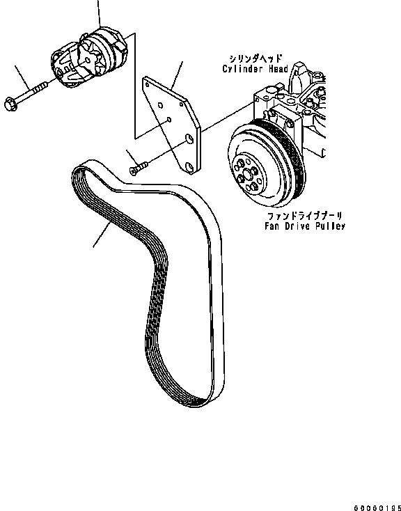 TENSIONER, BELT 6732-62-4130 KOMATSU