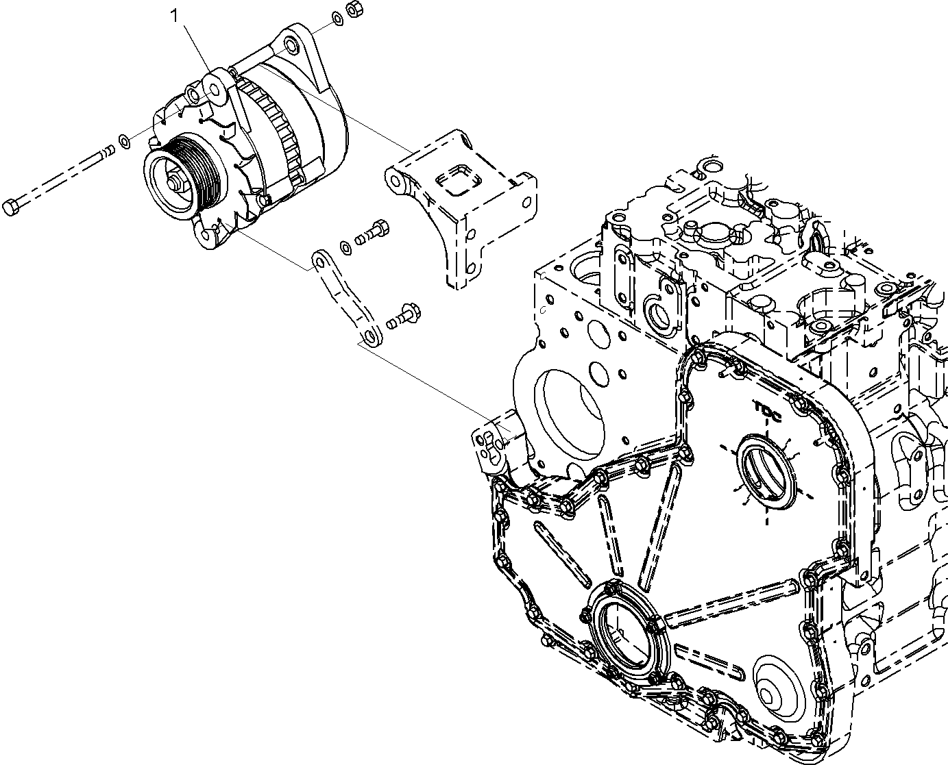 ALTERNATOR A. (60A) 600-861-6110 KOMATSU